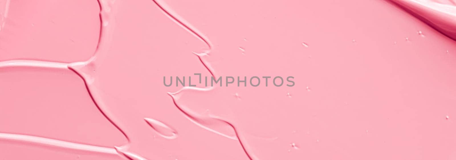 Pink lipstick or lip gloss texture as cosmetic background, makeup and beauty cosmetics product for luxury brand, holiday flatlay backdrop or abstract wall art and paint strokes by Anneleven