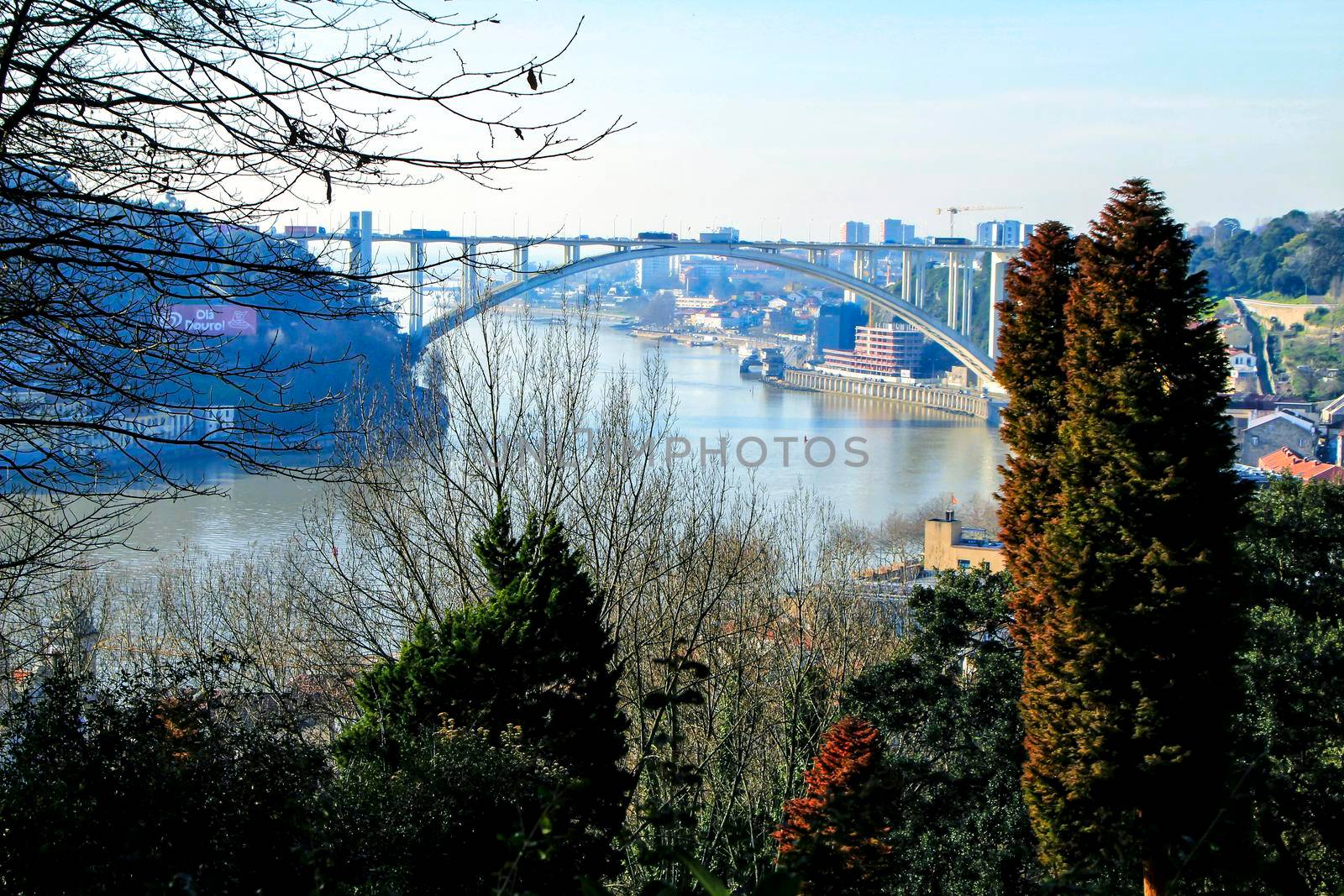 Oporto, Portugal- January 6, 2020: Beautiful and Idyllic Crystal Palace Gardens in Oporto, Portugal
