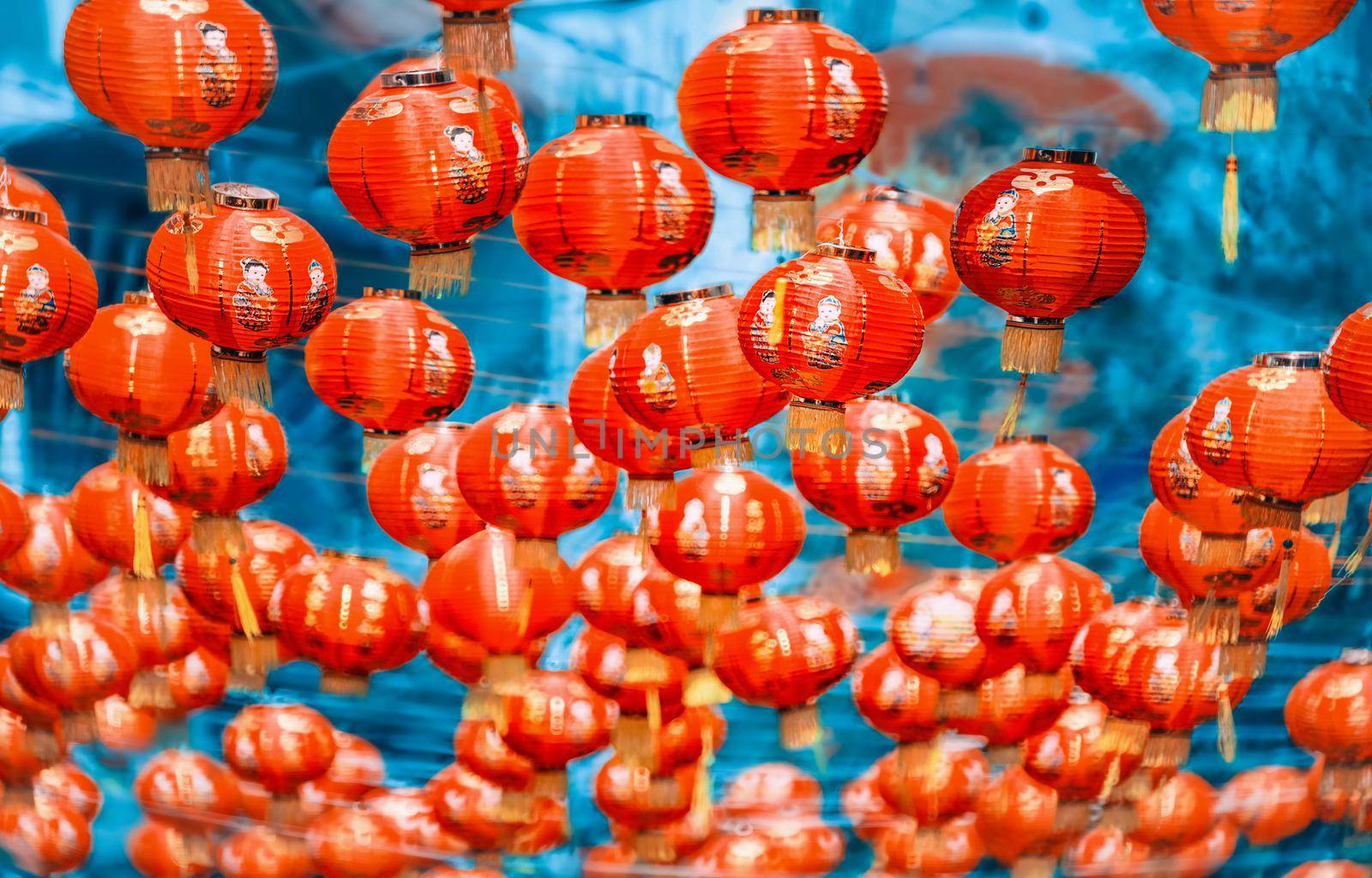Lanterns in Chinese new year day festival. by toa55