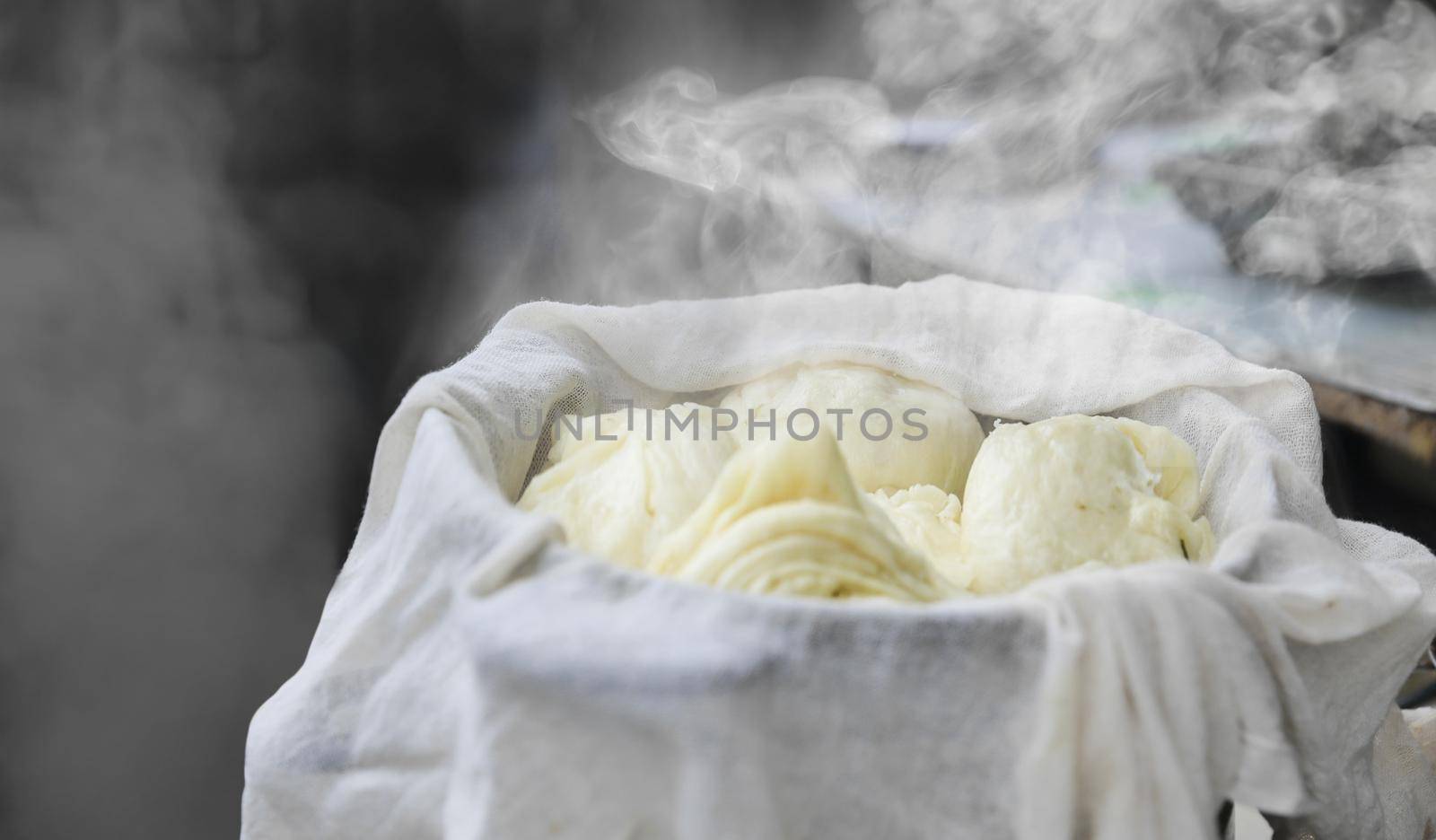 Chinese steamed buns stuffed or baozi in Dali market ,Yunnan China. by toa55