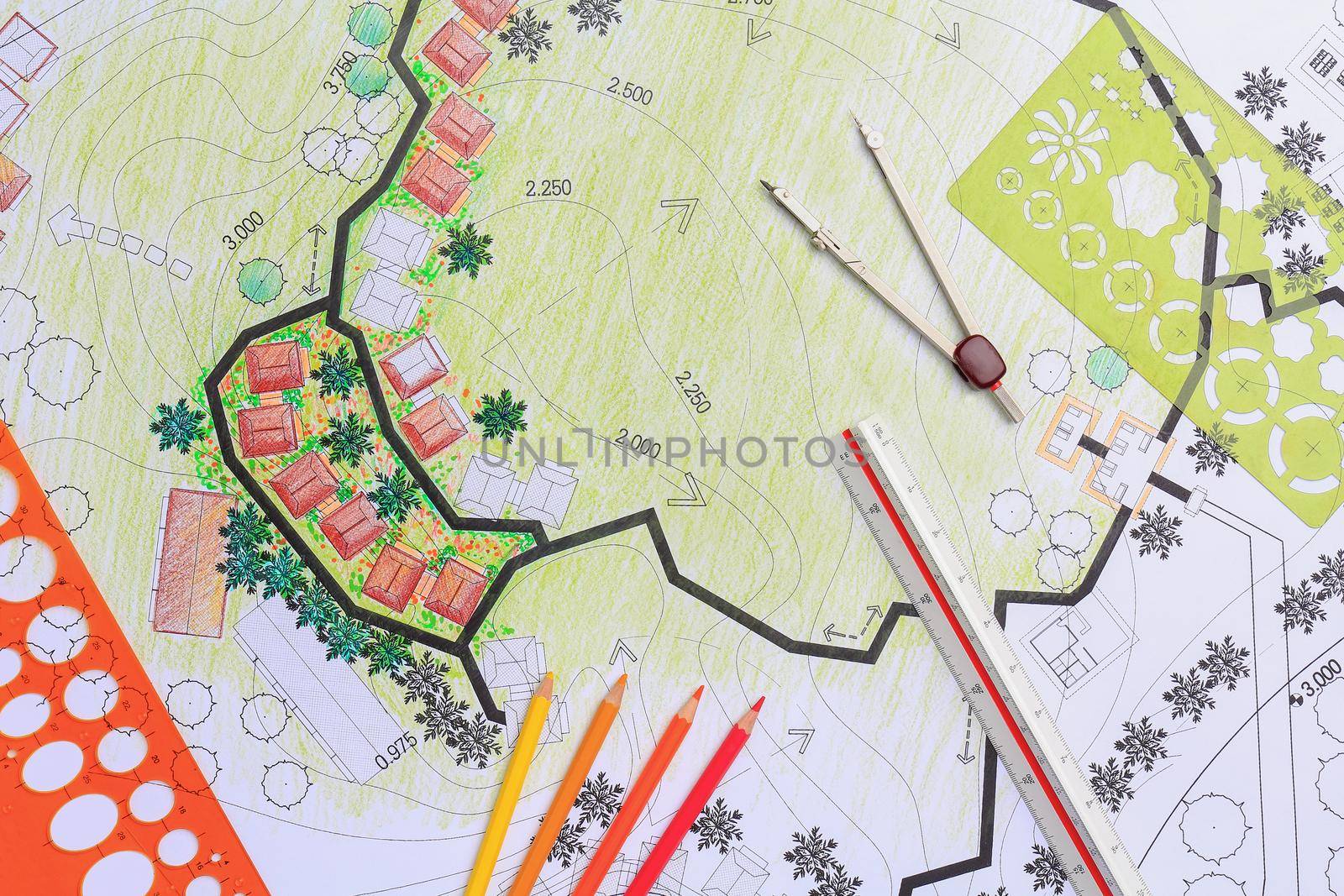 Landscape architecture design garden plan for housing development by toa55