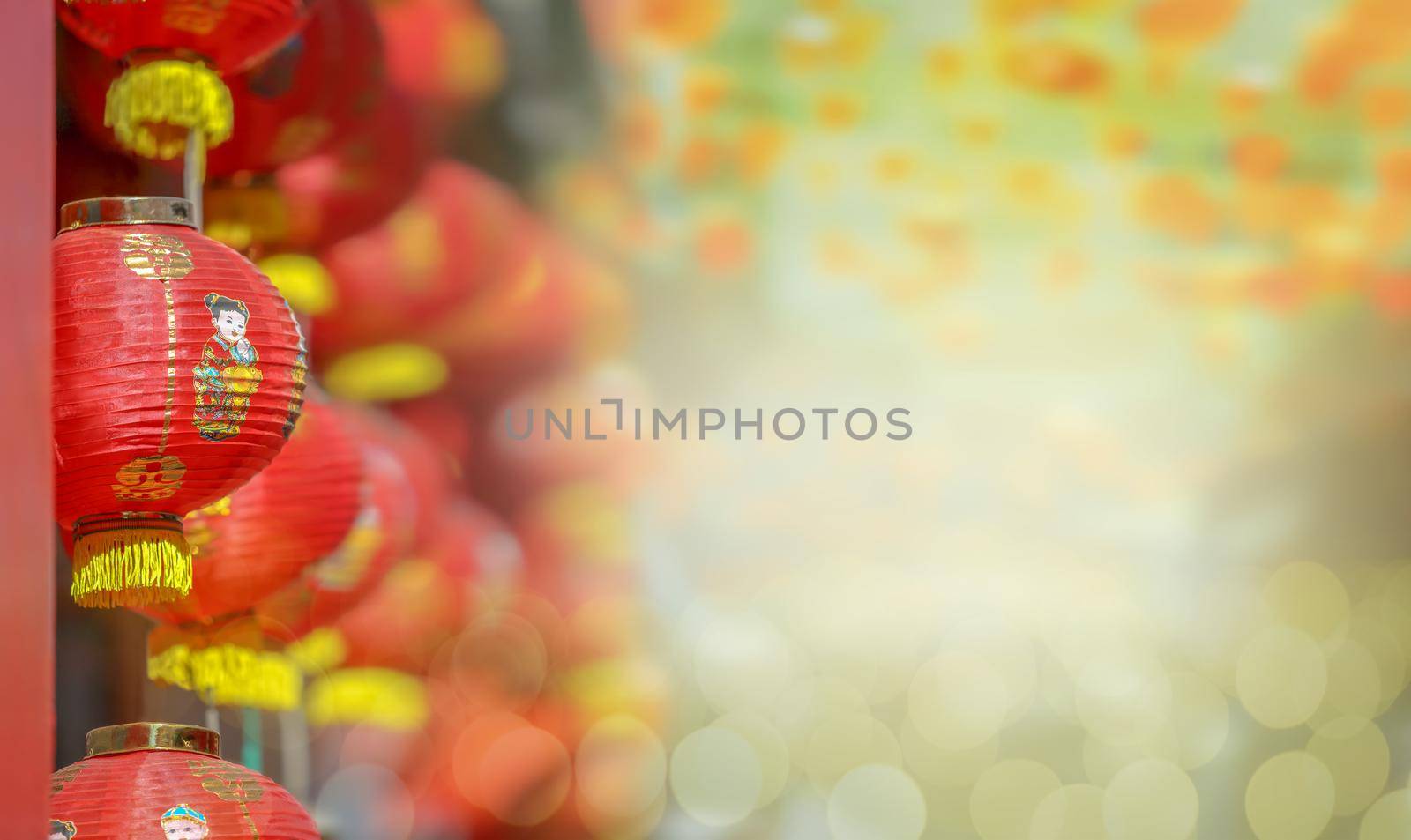 Chinese new year lanterns in chinatown.