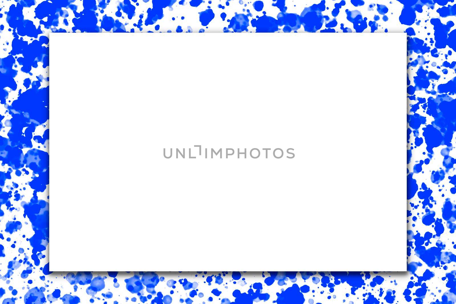 Color blue frame with a white background for text. Illustration for design. Copy space. by Essffes