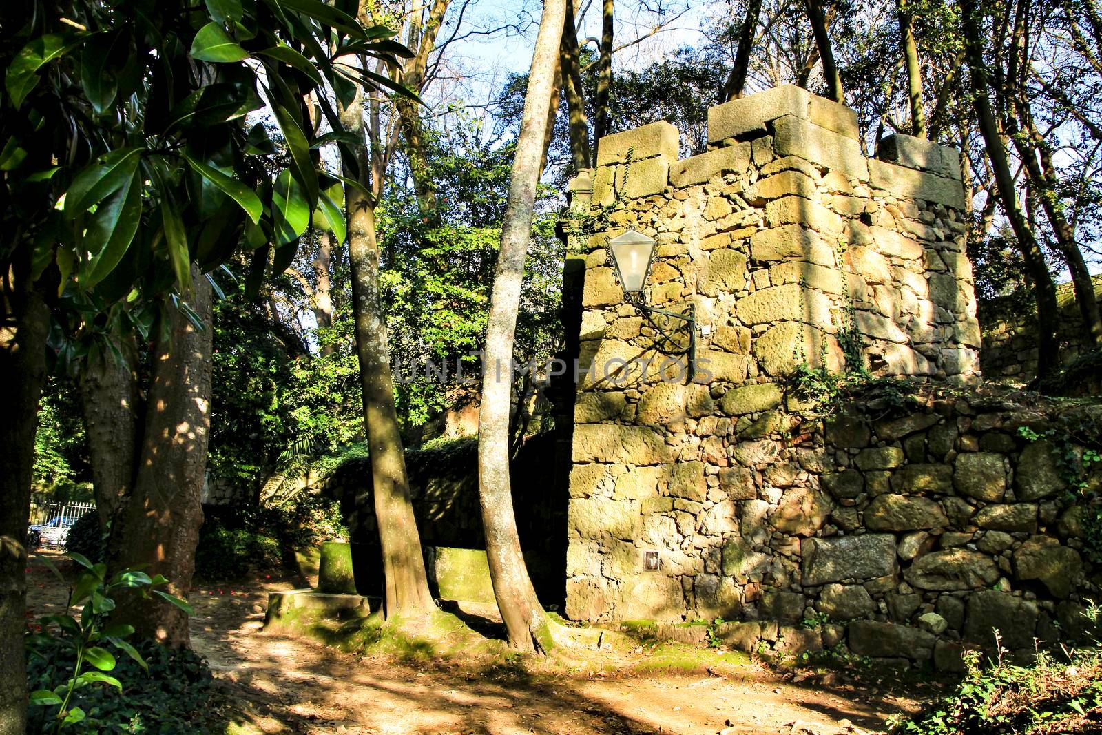 Oporto, Portugal- January 6, 2020: Beautiful and Idyllic Crystal Palace Gardens in Oporto, Porugal