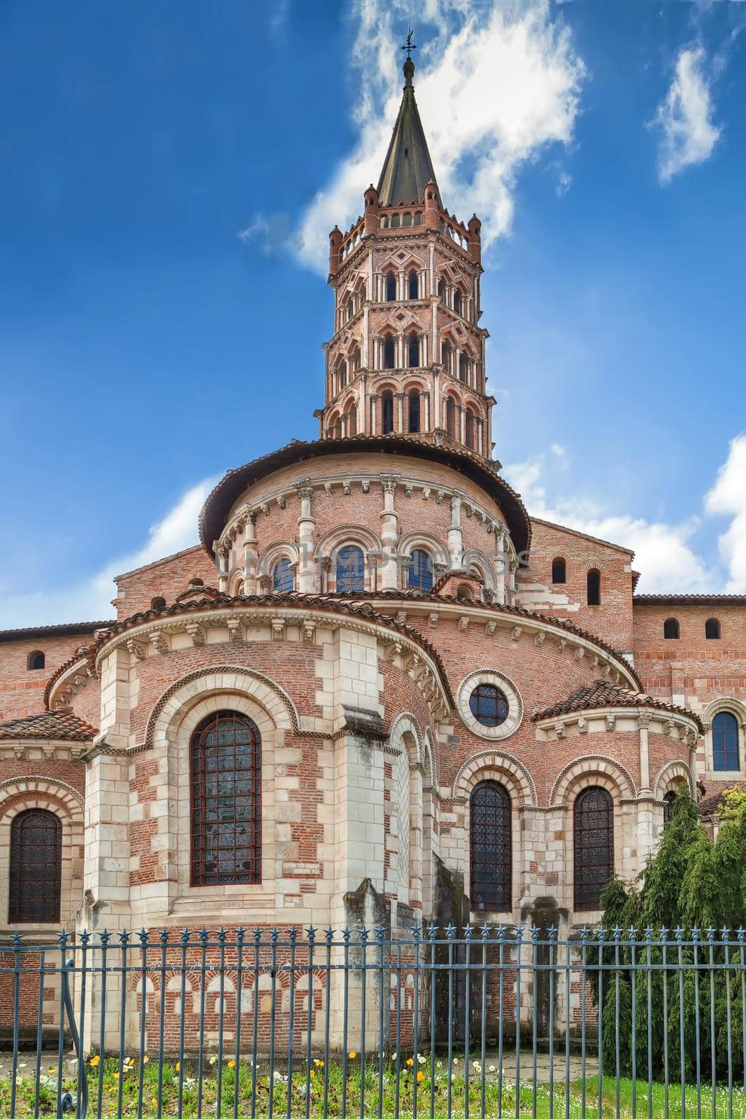 Basilica of Saint-Sernin is a church in Toulouse, France.  Constructed in the Romanesque style between about 1080 and 1120
