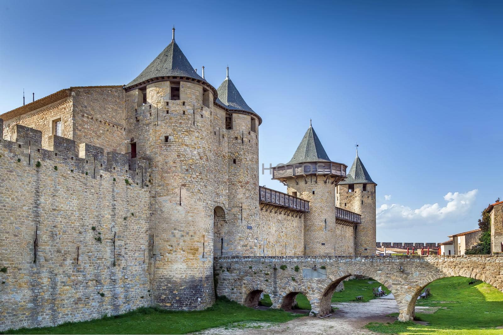 Cite de Carcassonne is a medieval citadel located in the French city of Carcassonne. Comtal castle