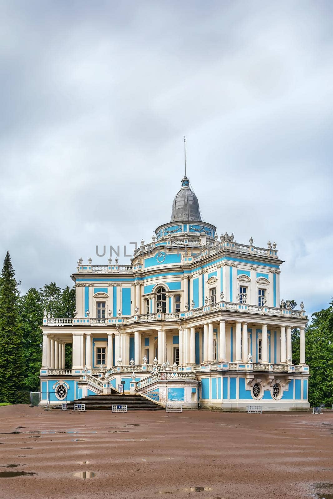 Katalnaya gorka pavilion in Russian royal residence in Oranienbaum, Russia