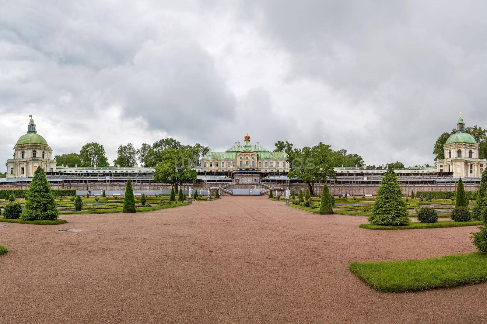 Grand Menshikov Palace was built from 1710 to 1727 in  Oranienbaum, Russia