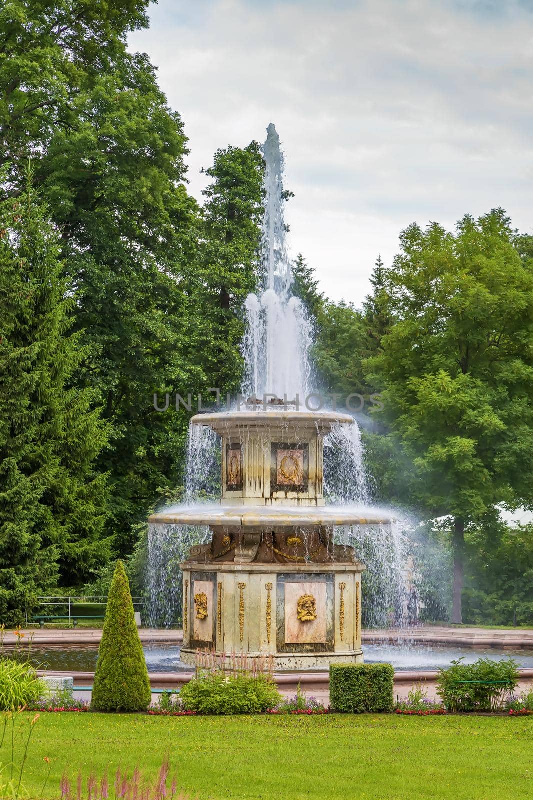 Roman Fountains in Lower park in Peterhof, Russia