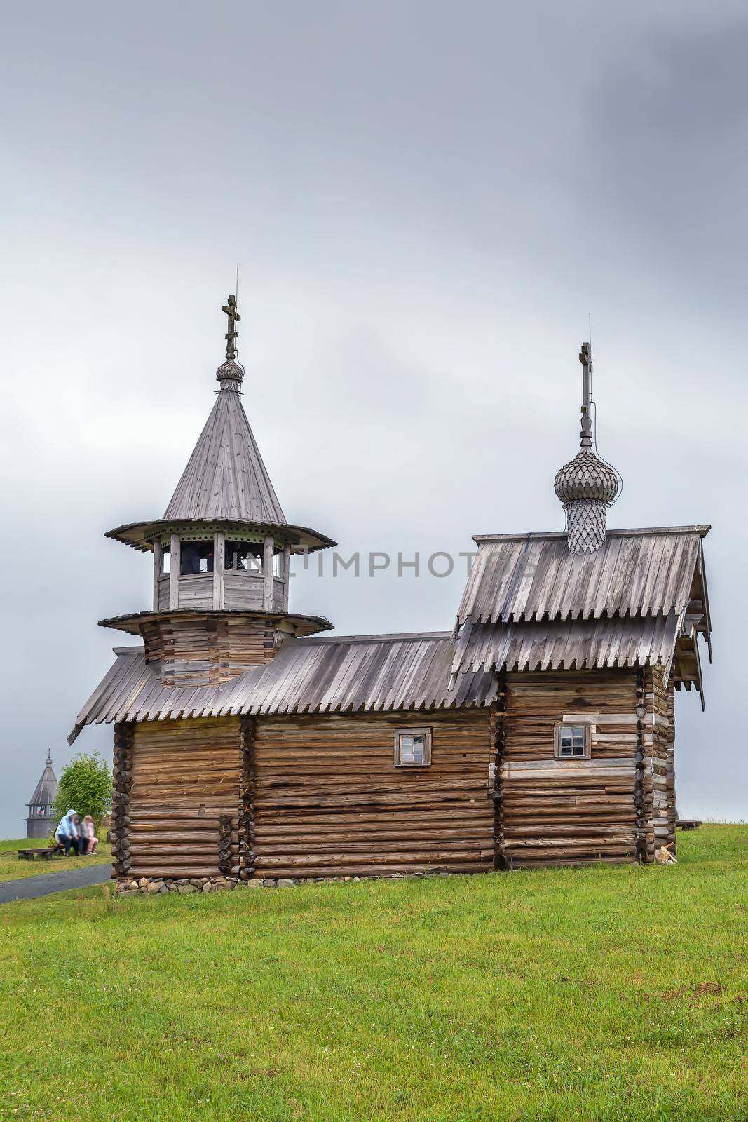 Historical site dating from the 17th century on Kizhi island, Russia. Chapel of the Archangel Michael