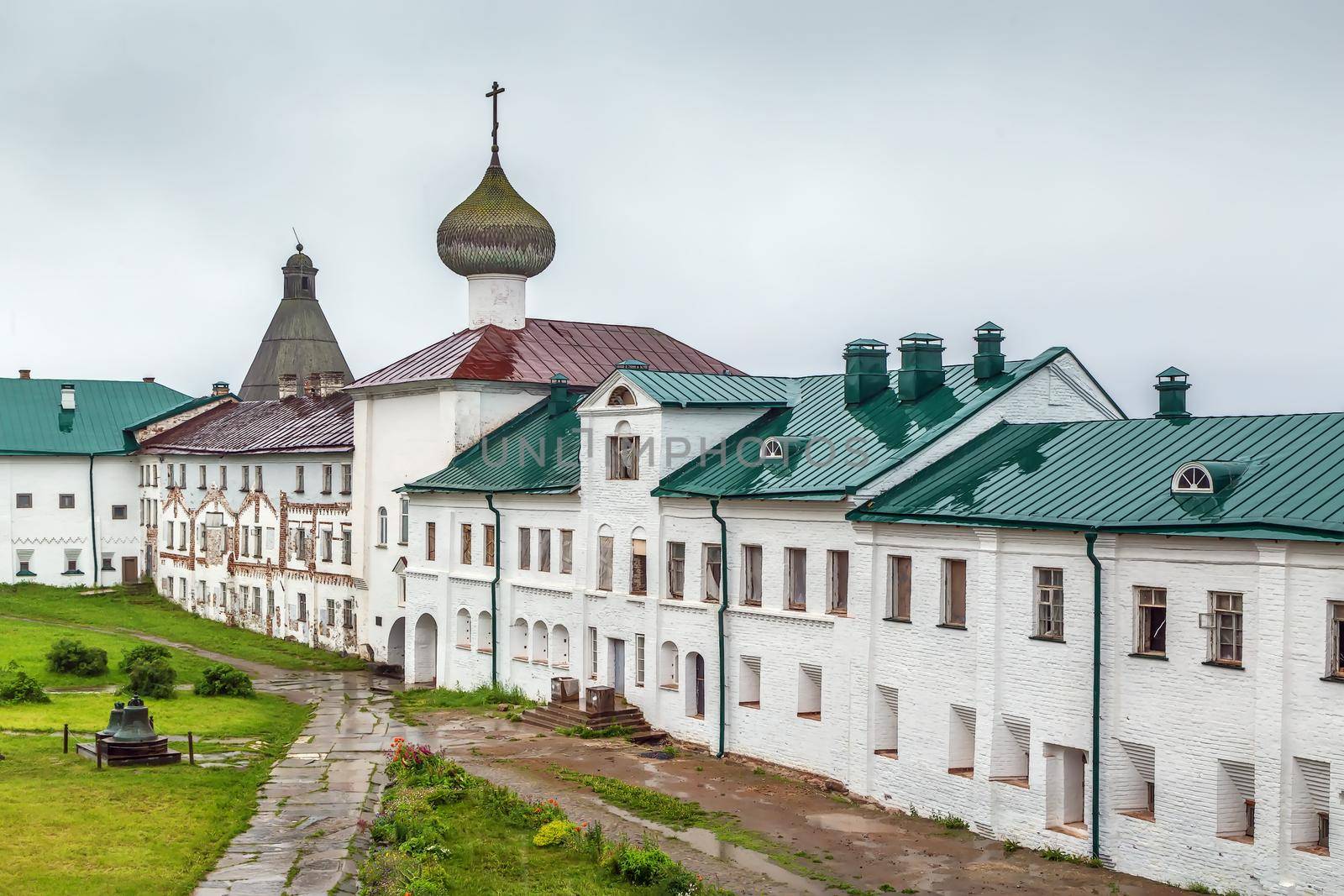Solovetsky Monastery is a fortified monastery located on the Solovetsky Islands in the White Sea, Russia. The Gateway Church of the Annunciation