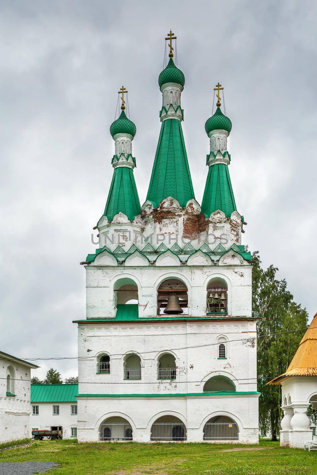 Alexander-Svirsky Monastery is orthodox monastery in the Leningrad region, Russia. Belfry