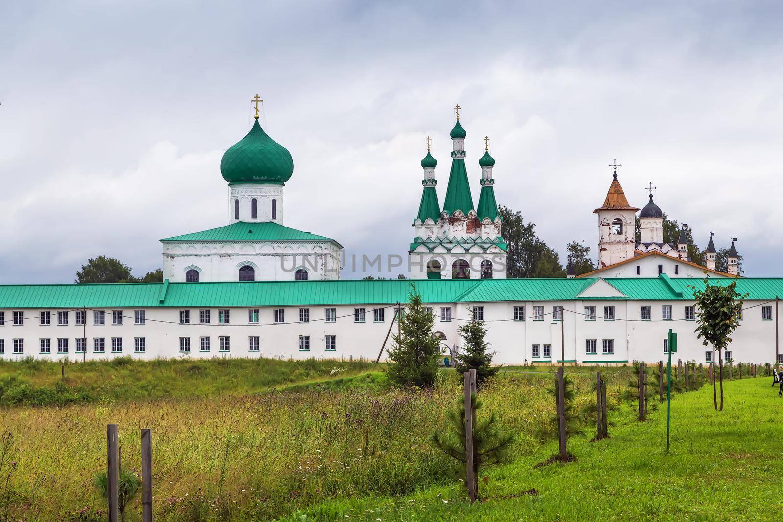 Alexander-Svirsky Monastery is orthodox monastery in the Leningrad region, Russia. View of  Trinity part 