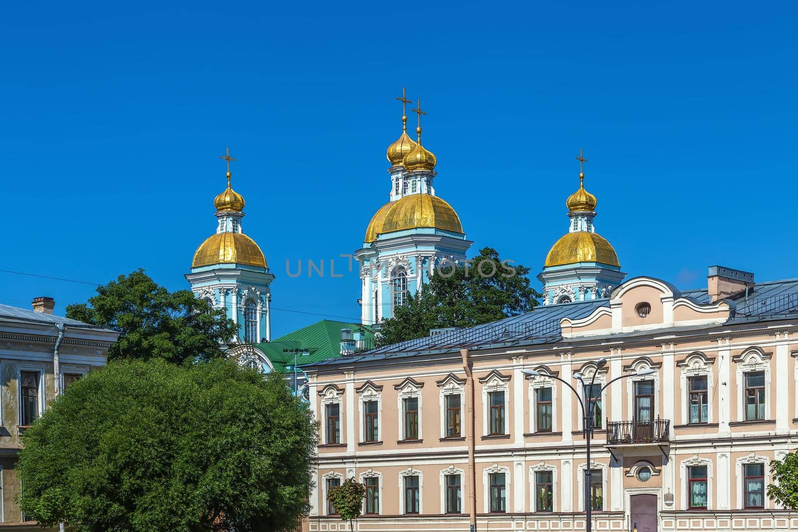 St. Nicholas Naval Cathedral is a major Baroque Orthodox cathedral in  Saint Petersburg, Russia.
