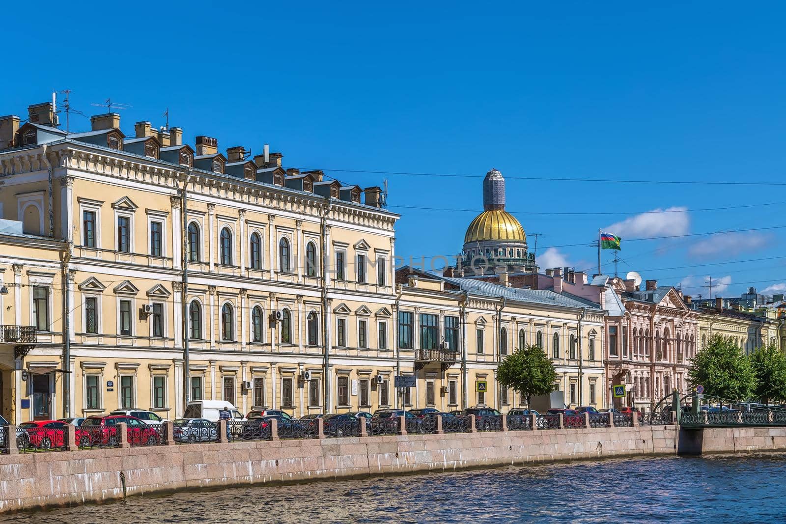 Embankment of the Moyka River in Saint Petersburg, Russia 