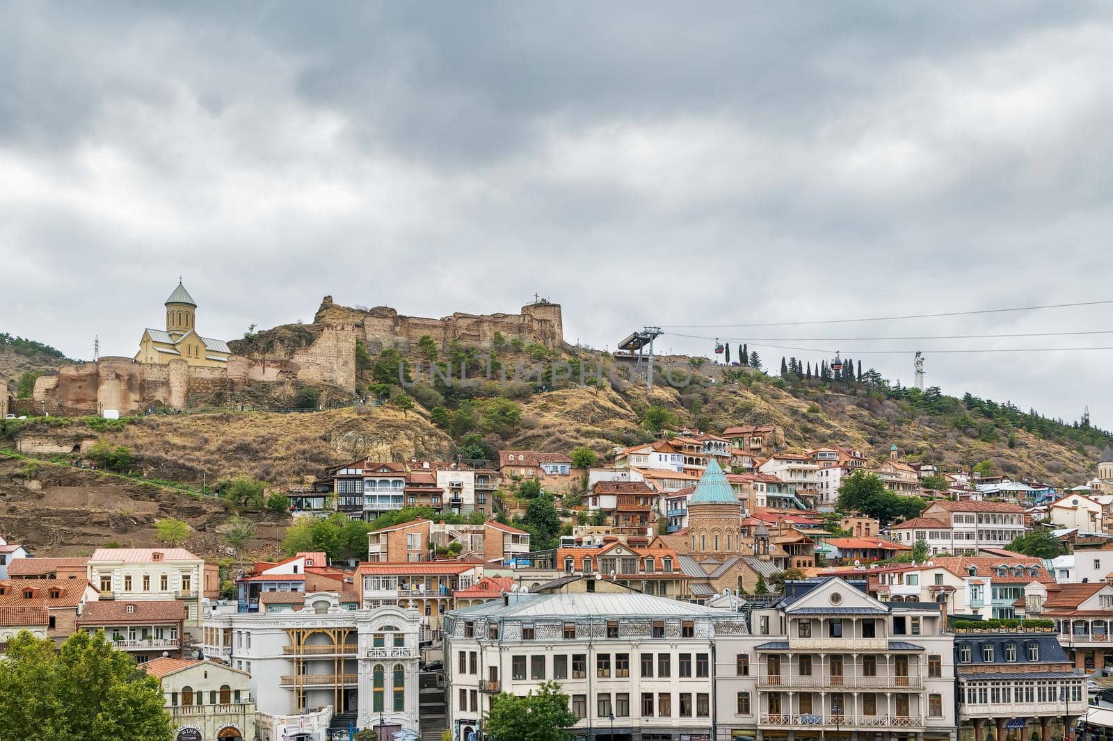 View of Narikala fortress and Tbilisi old town, Georgia