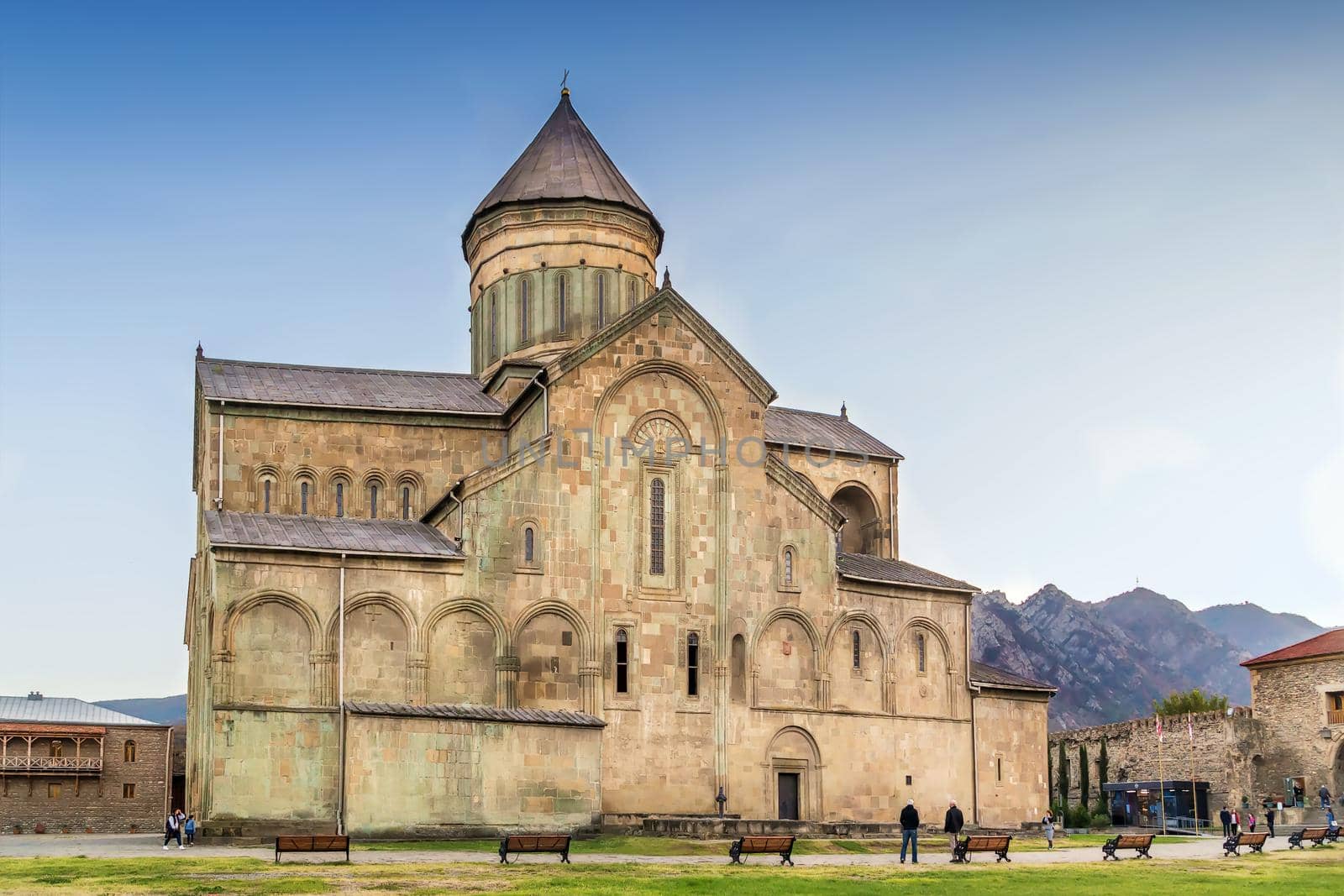 Svetitskhoveli Cathedral is an Eastern Orthodox cathedral located in the historic town of Mtskheta, Georgia