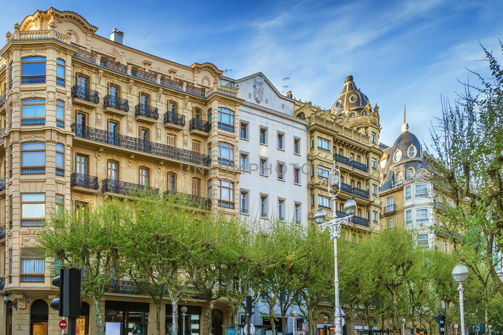 Street in San Sebastian city center, Spain