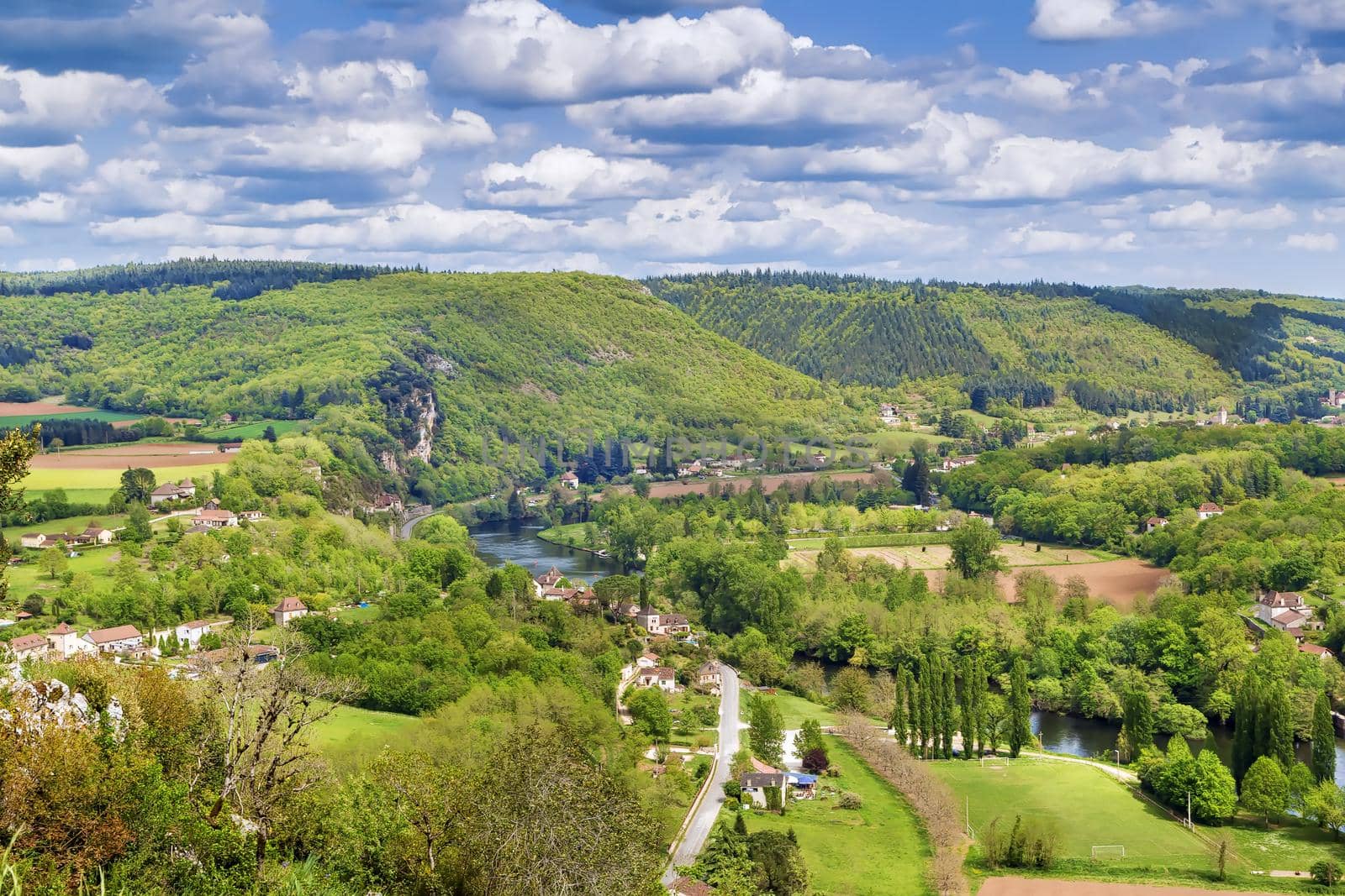 Valley of Lot river, France by borisb17