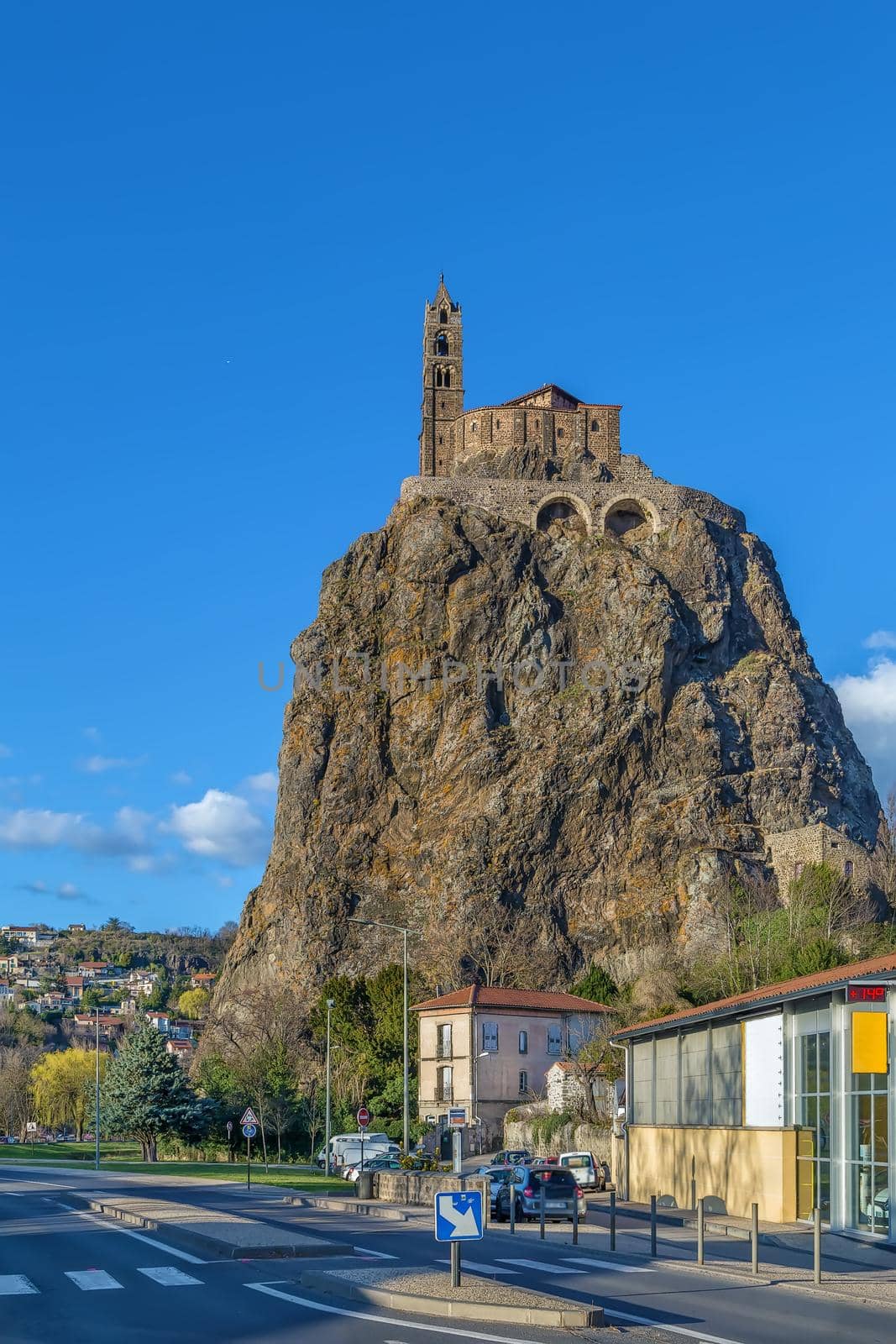 Saint-Michel d'Aiguilhe (St. Michael of the Needle) is a chapel on the rock in Le Puy-en-Velay, France.