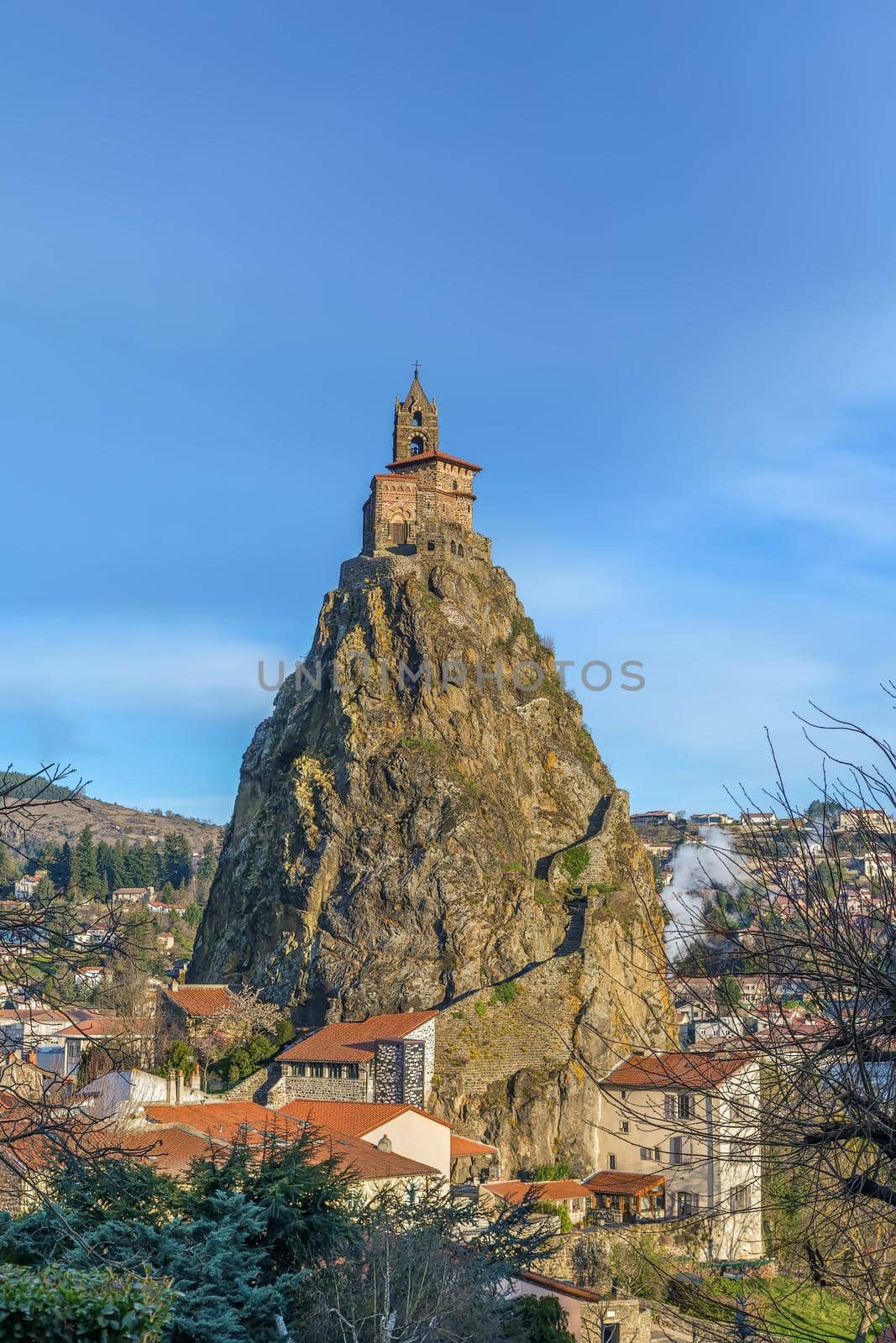 Saint-Michel d'Aiguilhe (St. Michael of the Needle) is a chapel on the rock in Le Puy-en-Velay, France.