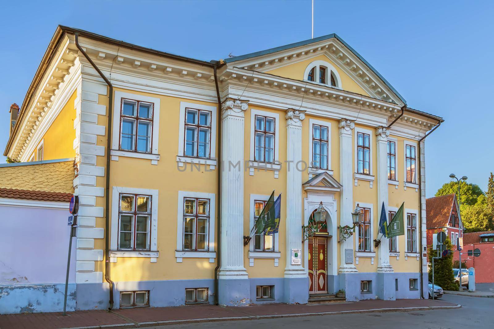 Historical building of Parnu Art Gallery, Estonia