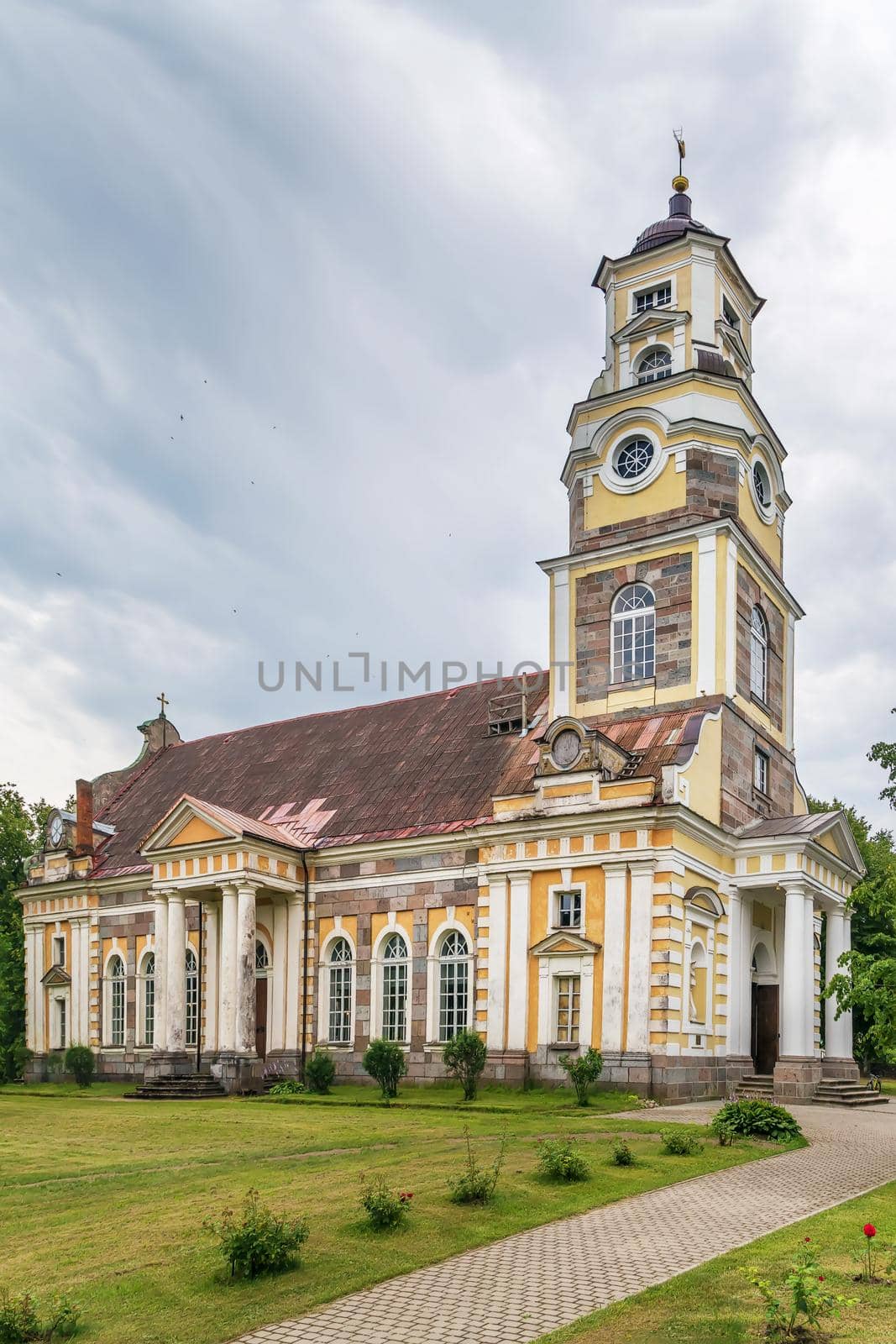 Lutheran church in Aluksne, Latvia by borisb17