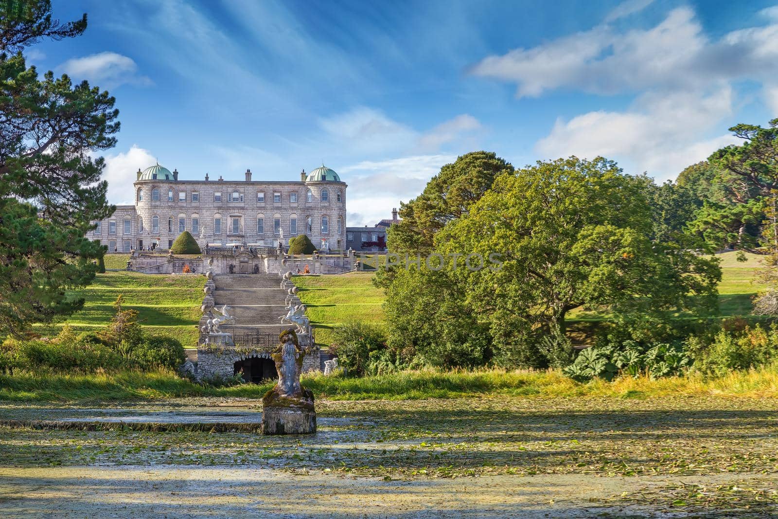 View of Powerscourt Estate from garden, Ireland