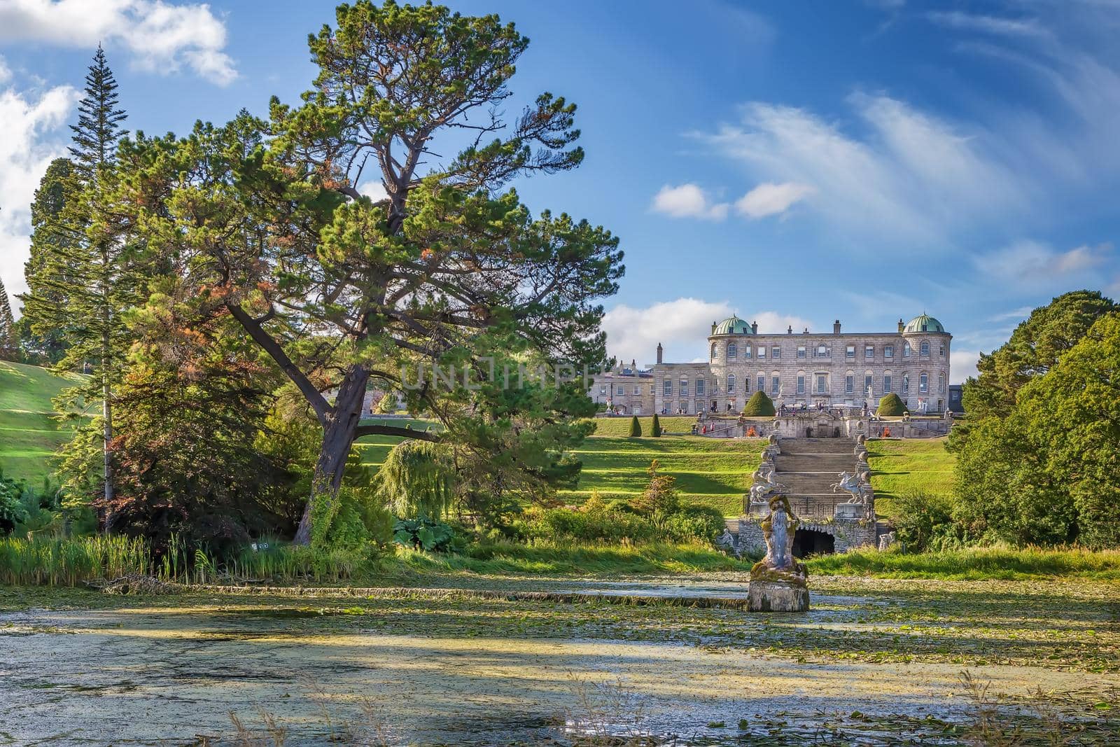 View of Powerscourt Estate from garden, Ireland