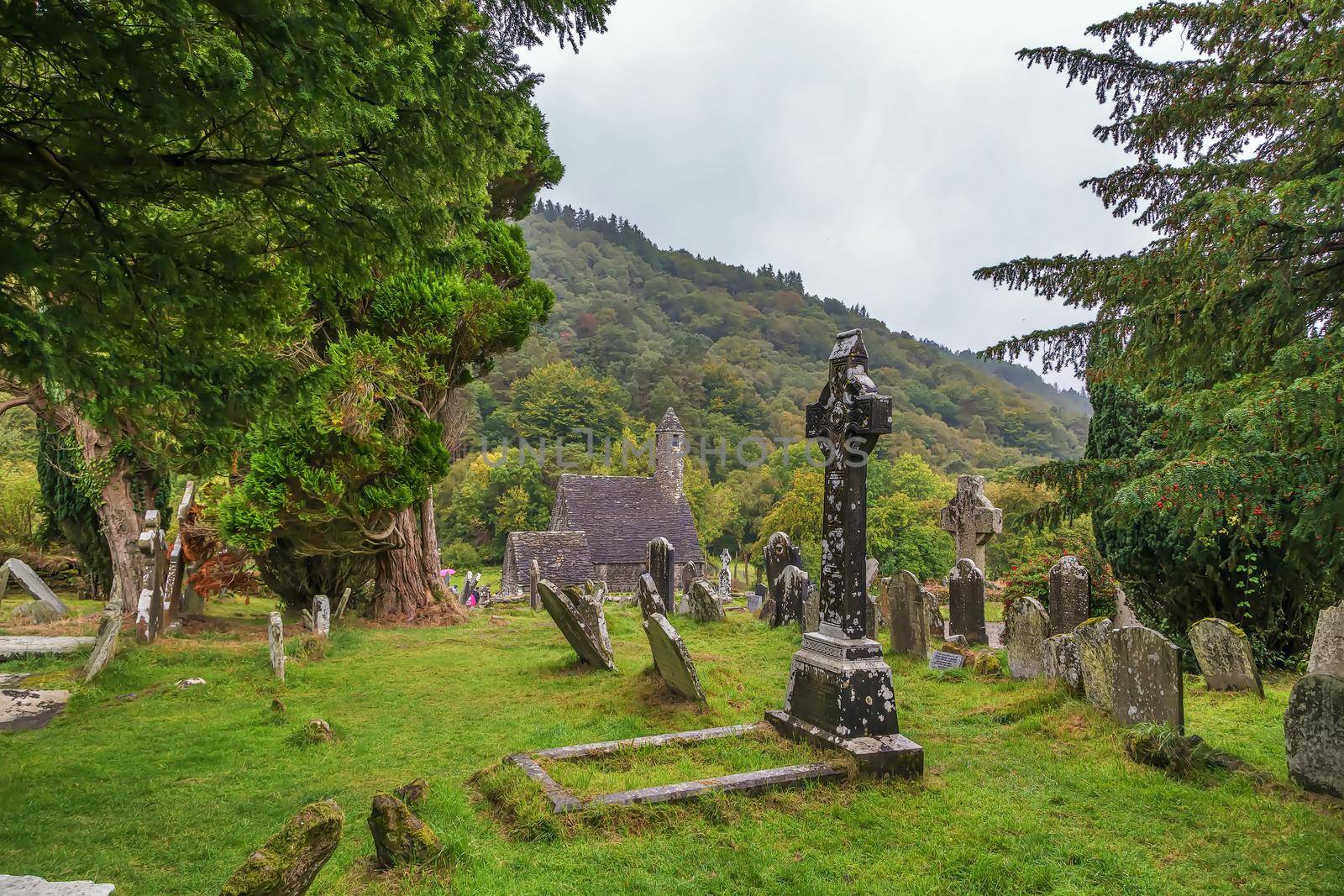 Celtic cross, Glendalough, Ireland by borisb17