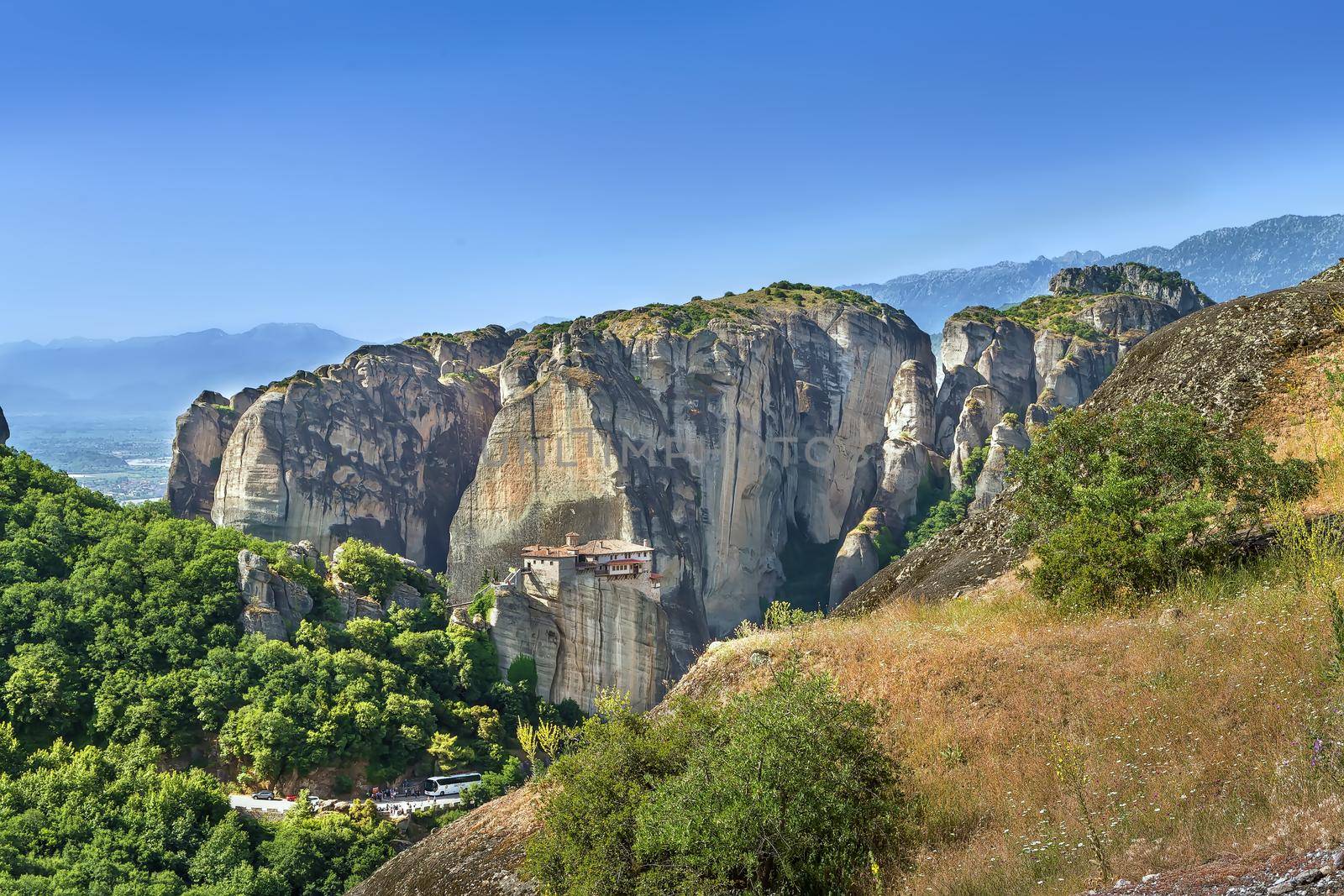 View of rocks in Meteora, Greece by borisb17