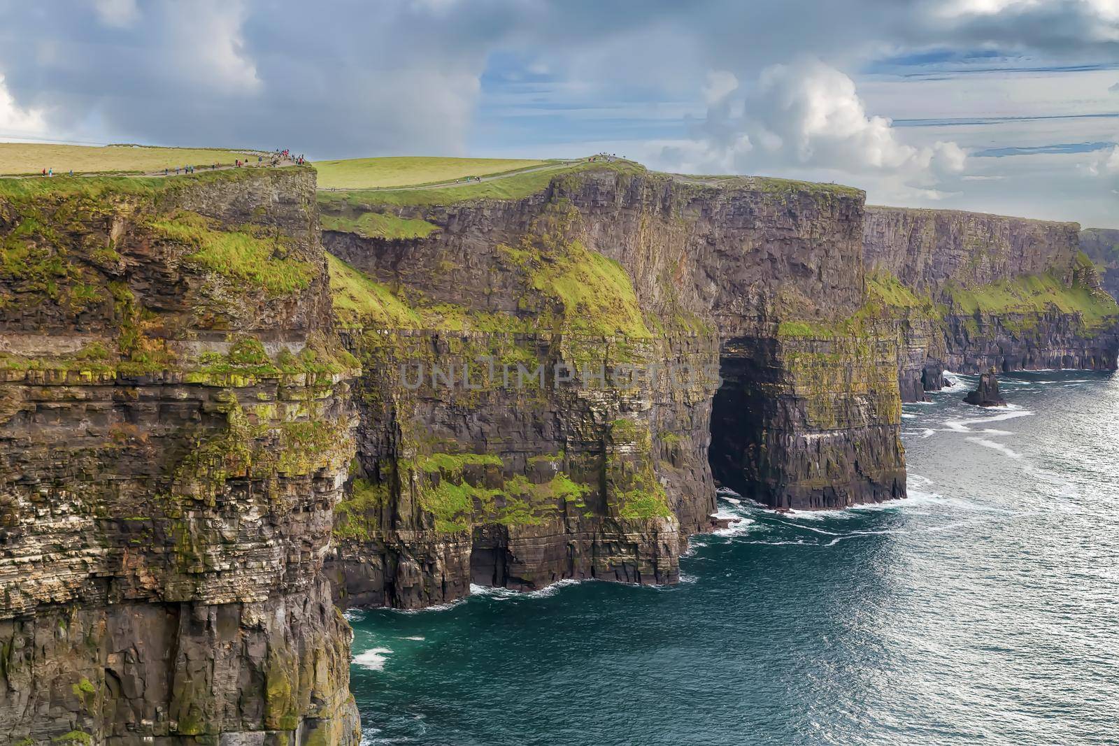 Cliffs of Moher are sea cliffs located at the southwestern edge of the Burren region in County Clare, Ireland