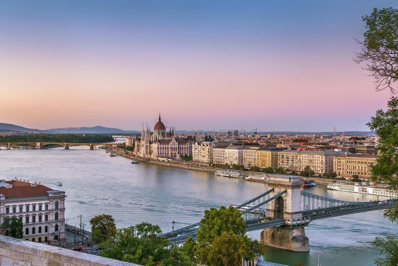 View of Budapest with Hungarian Parliament Building, Hungary by borisb17