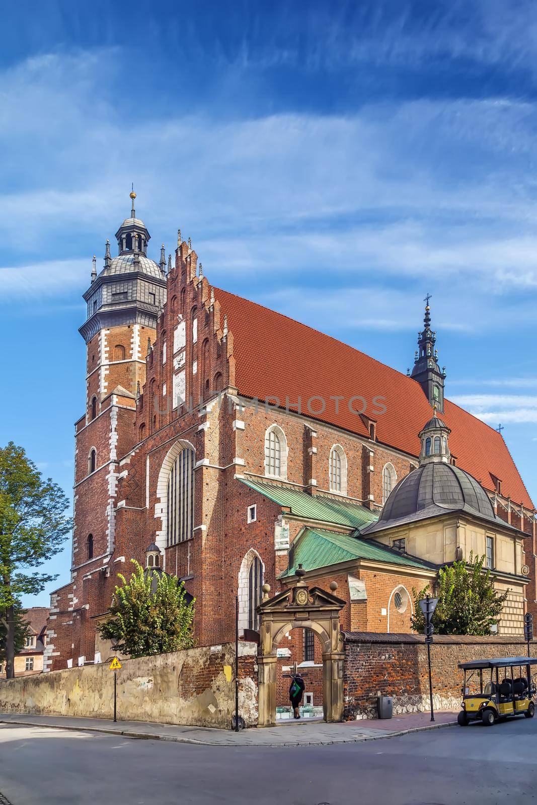 Corpus Christi Basilica located in the Kazimierz district of Krakow, Poland is a Gothic church founded in 1335.