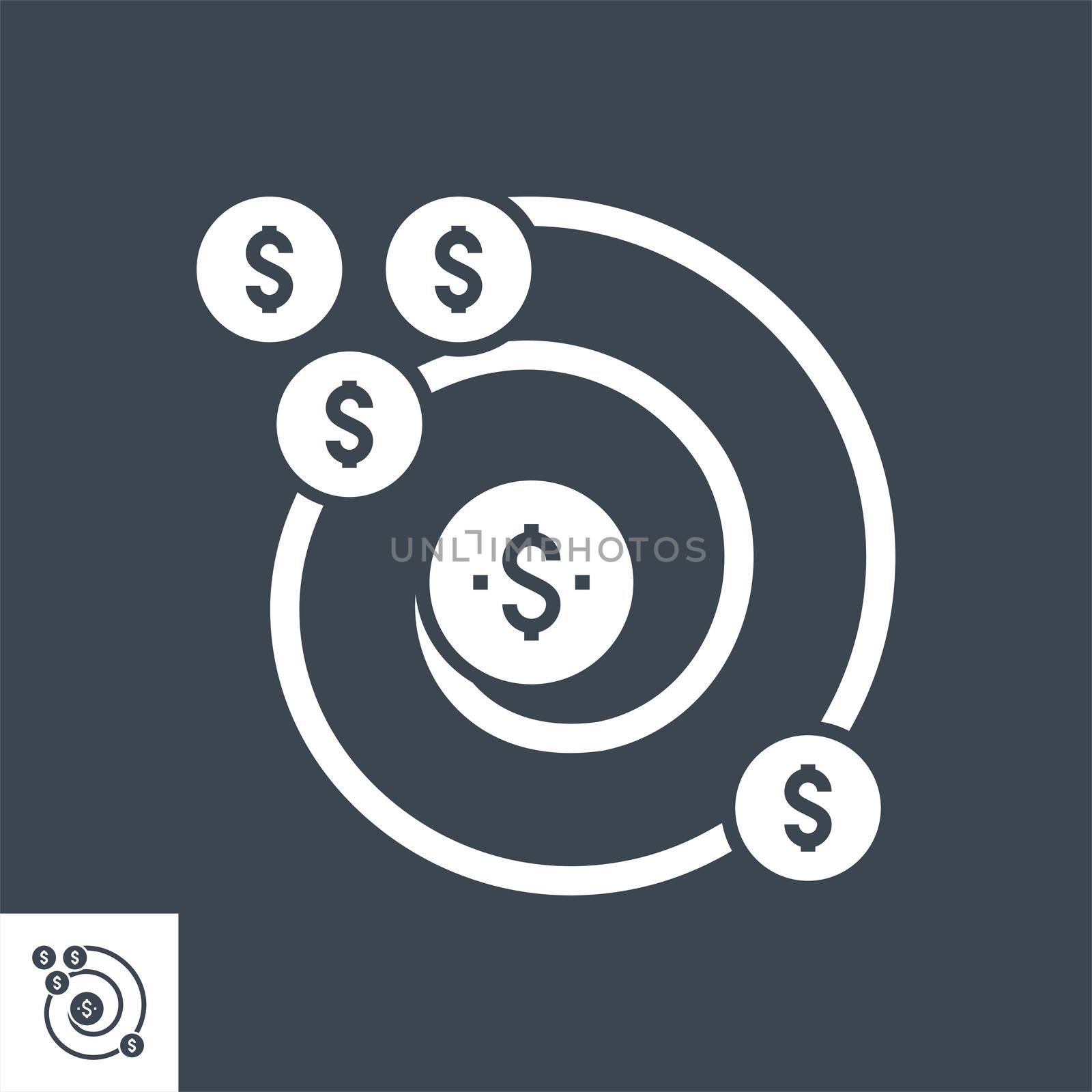 Return on Investment Vector Glyph Icon by smoki