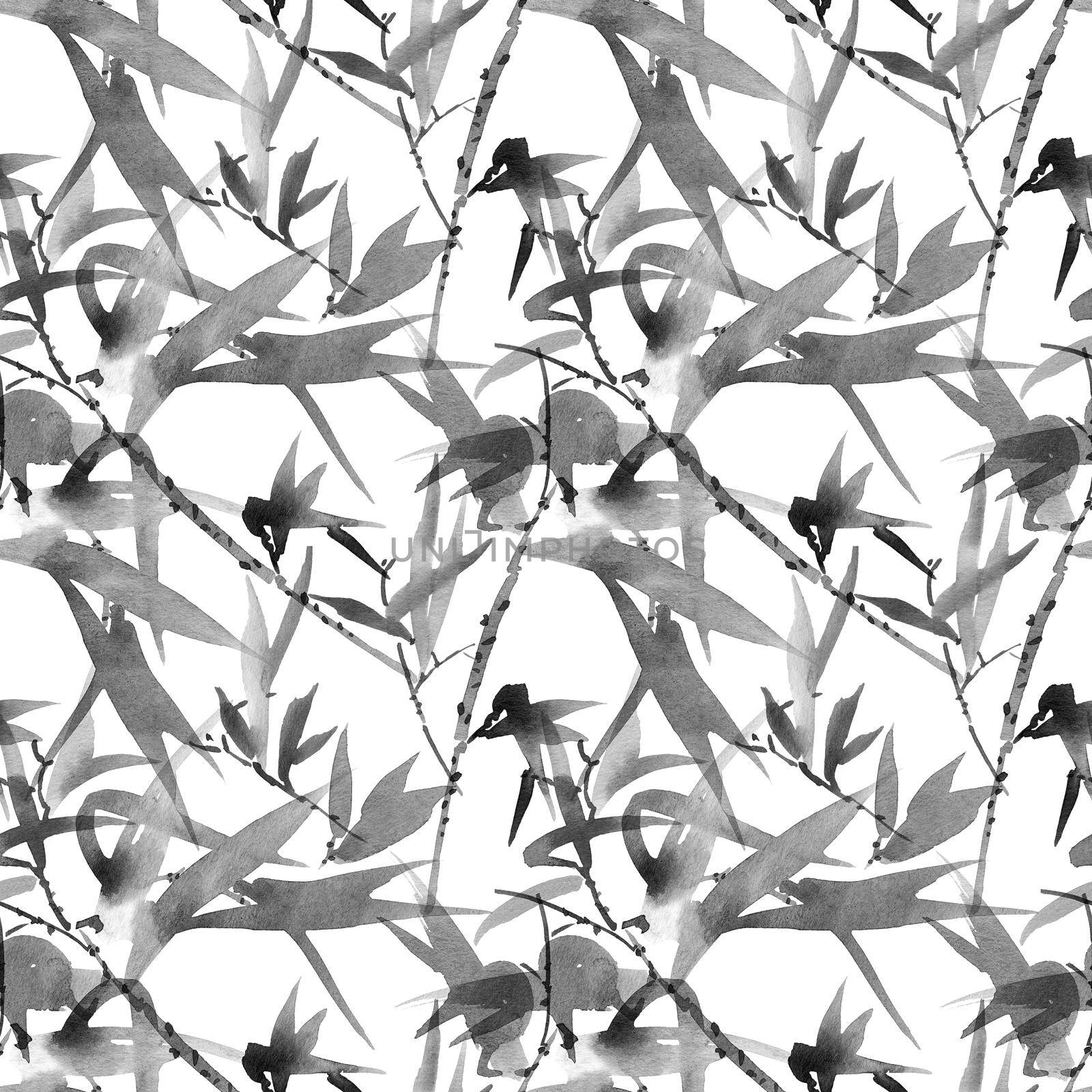 Bamboo leaves pattern by Olatarakanova