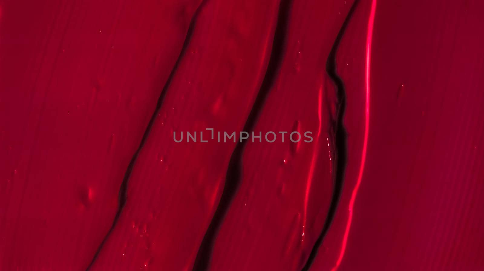 Glamour, branding and makeup art concept - Red cosmetic texture background, make-up and skincare cosmetics product, cream, lipstick, moisturizer macro as luxury beauty brand, holiday flatlay design