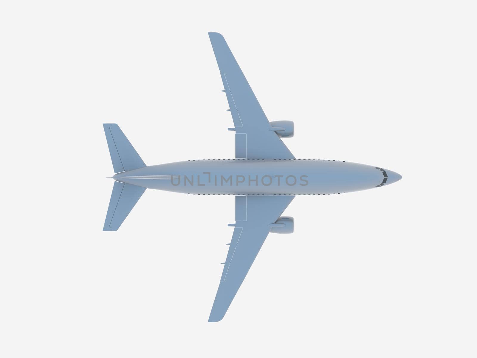 Commercial Passenger Plane in Air in Sky, Vacation Travel by Air Transport, Airliner Take Off Flying, Aircraft Flight and Aviation Route Airline Sign, Aviation Cargo Service 3d Illustration