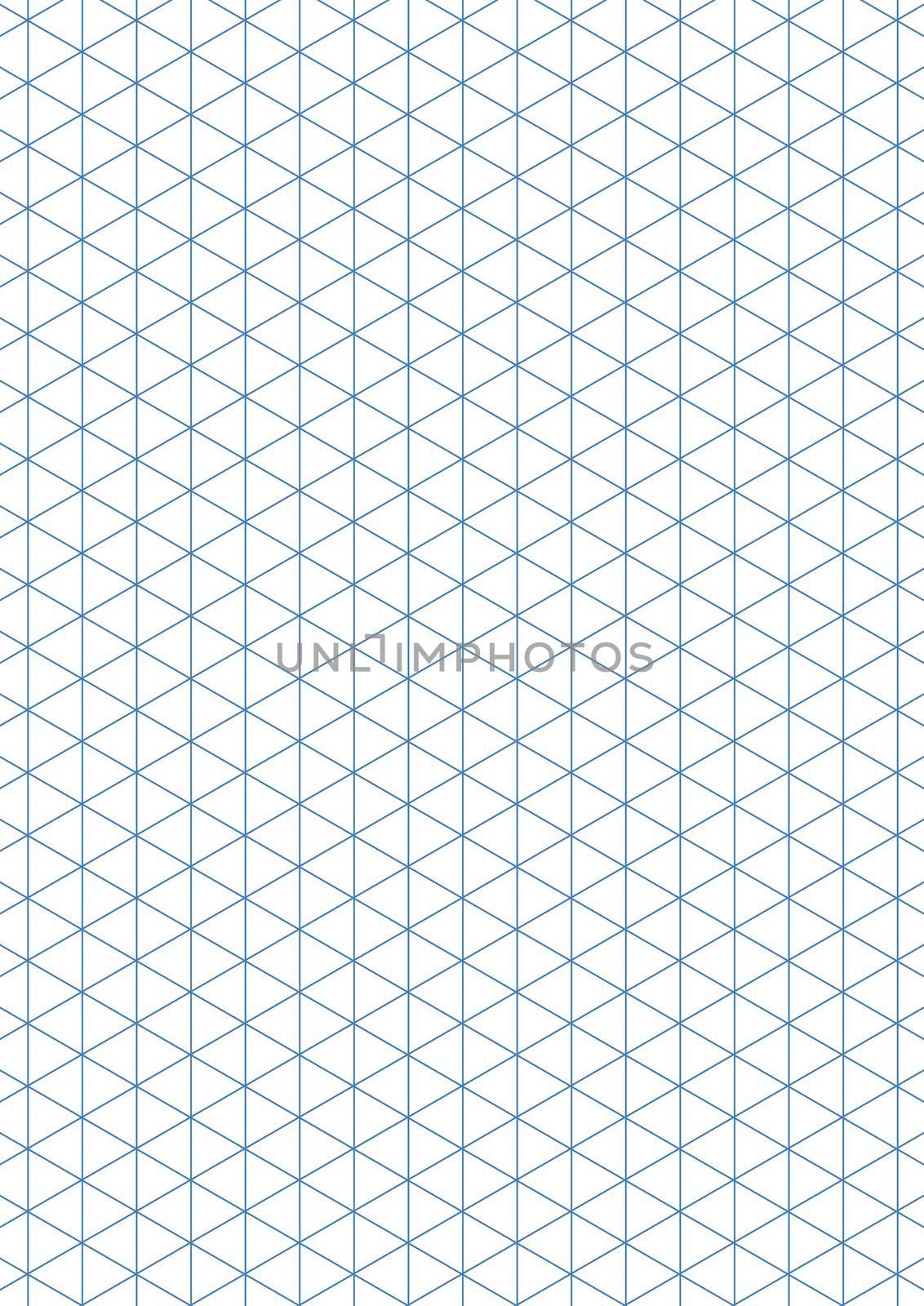 Graph paper. Printable isometric color grid paper with color lines. Geometric background for school, textures, notebook, diary, notes, print, books. Realistic lined paper blank size A4 by allaku