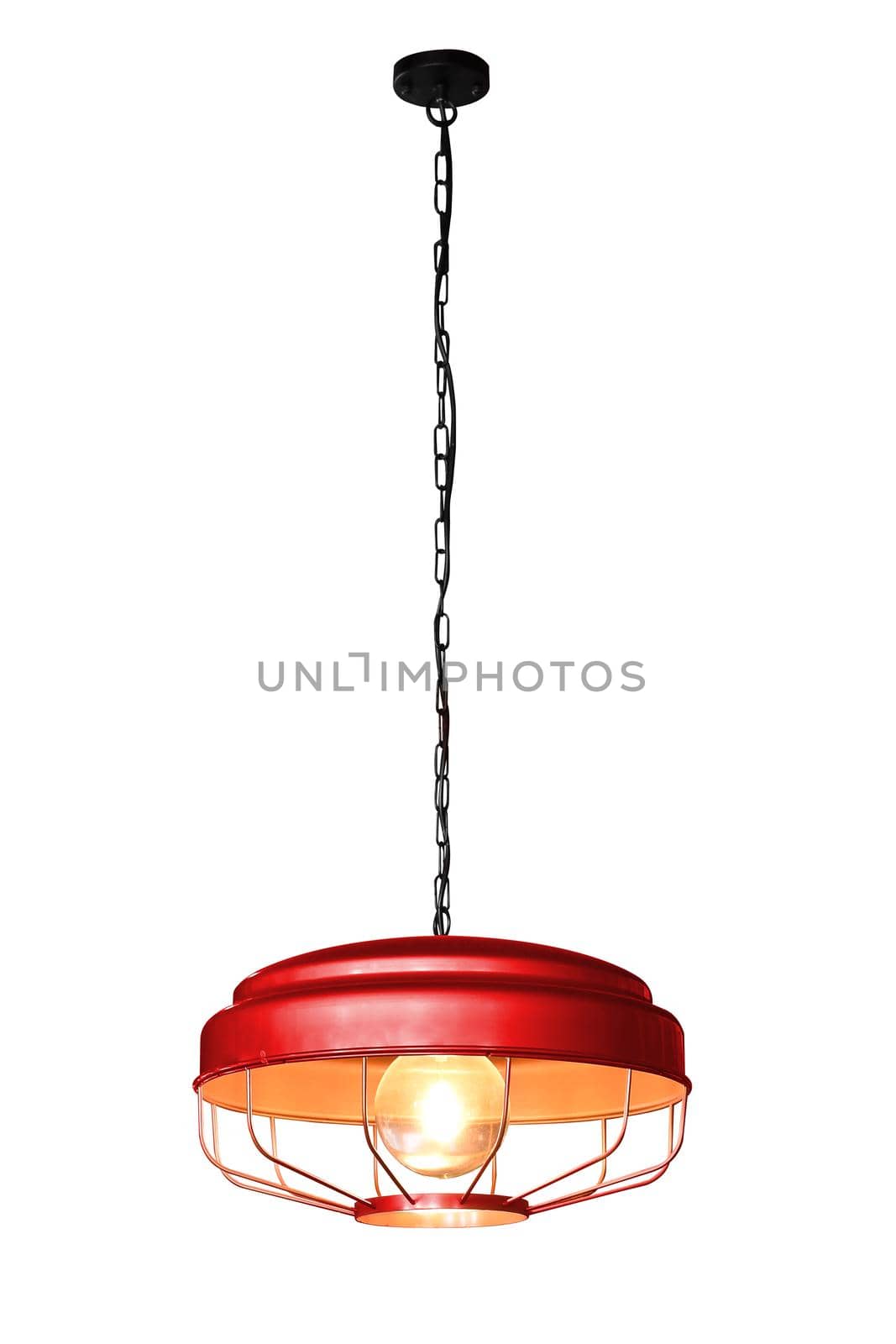 Hanging lamp isolated on white background, with clipping path.