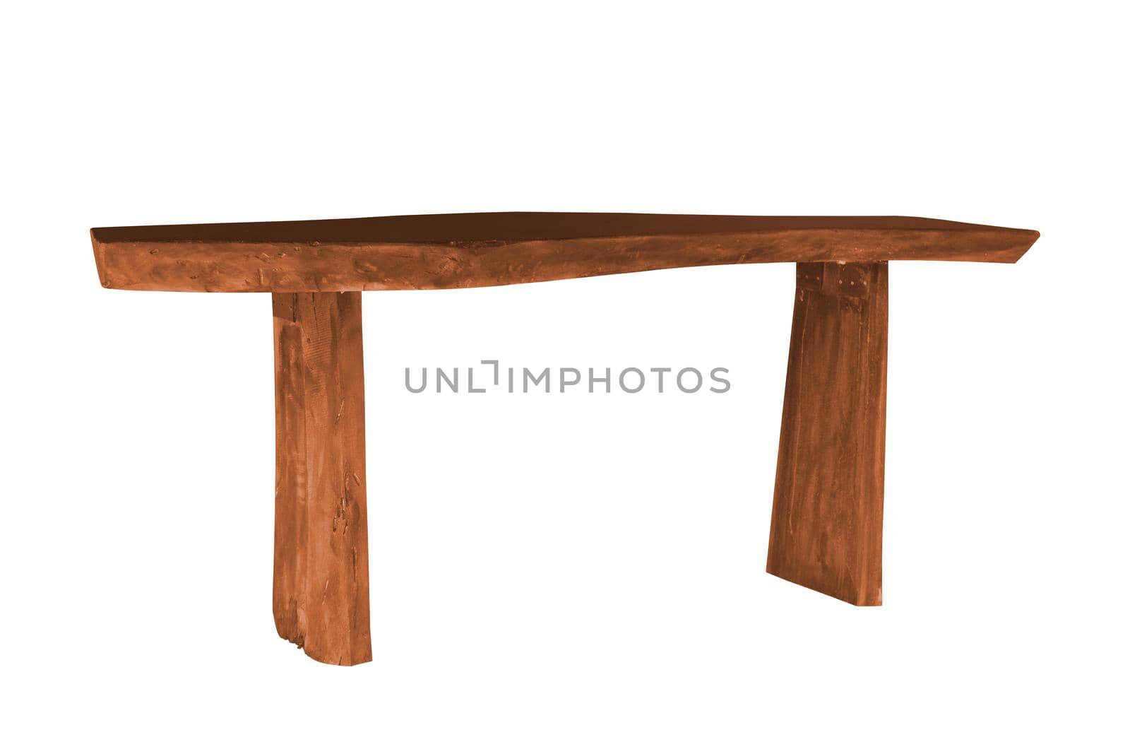 Old wooden table isolated. by NuwatPhoto