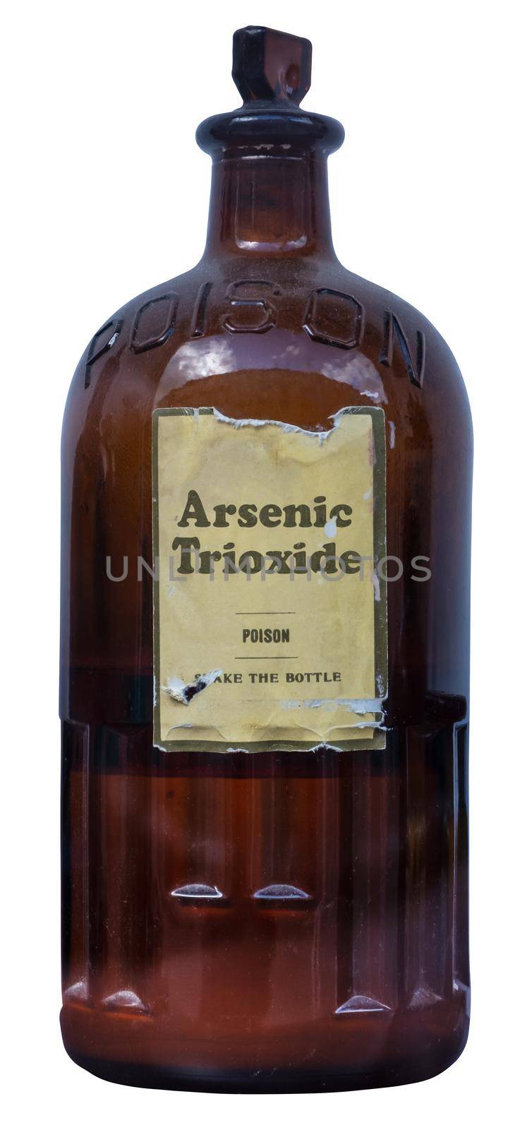 A Vintage Glass Bottle Containing The Deadly Poison, Arsenic Trioxide