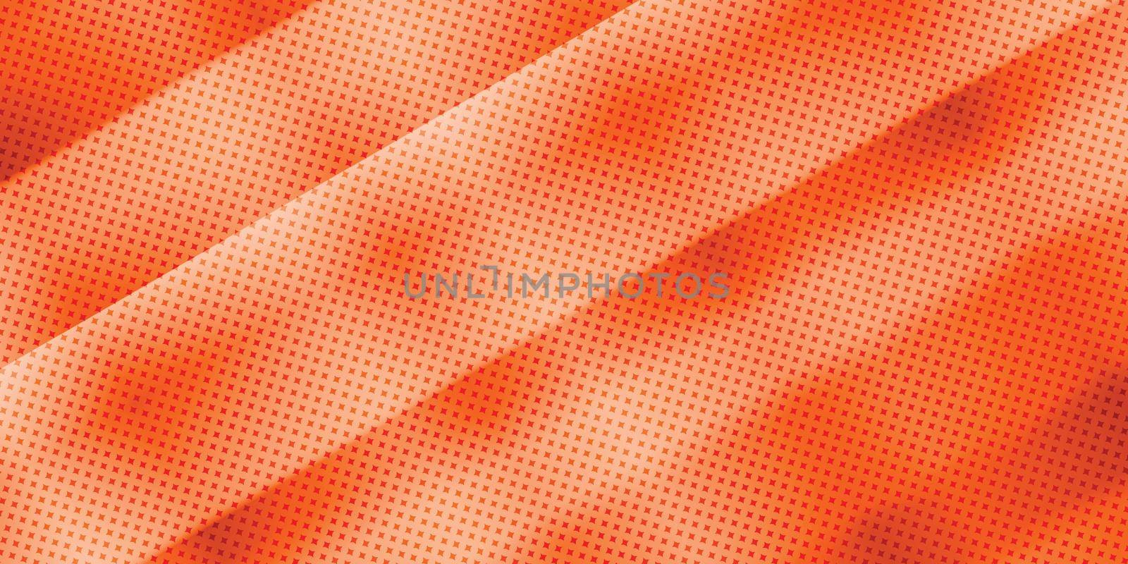 90-s style. Creative illustration in halftone style with orange gradient. Abstract colorful geometric background. Pattern for wallpaper, web page, textures by allaku