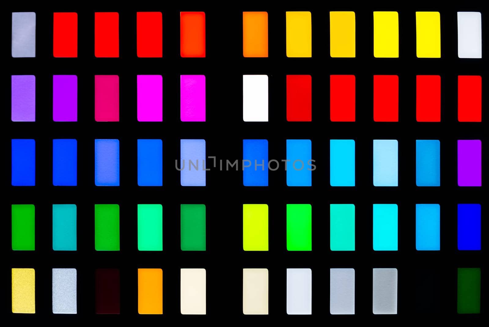 color palette samples on black background