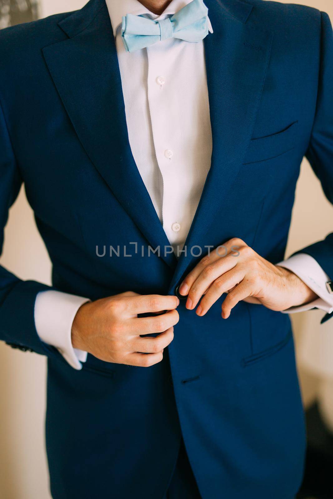 Wedding jacket of the groom. Men's wedding wear.
