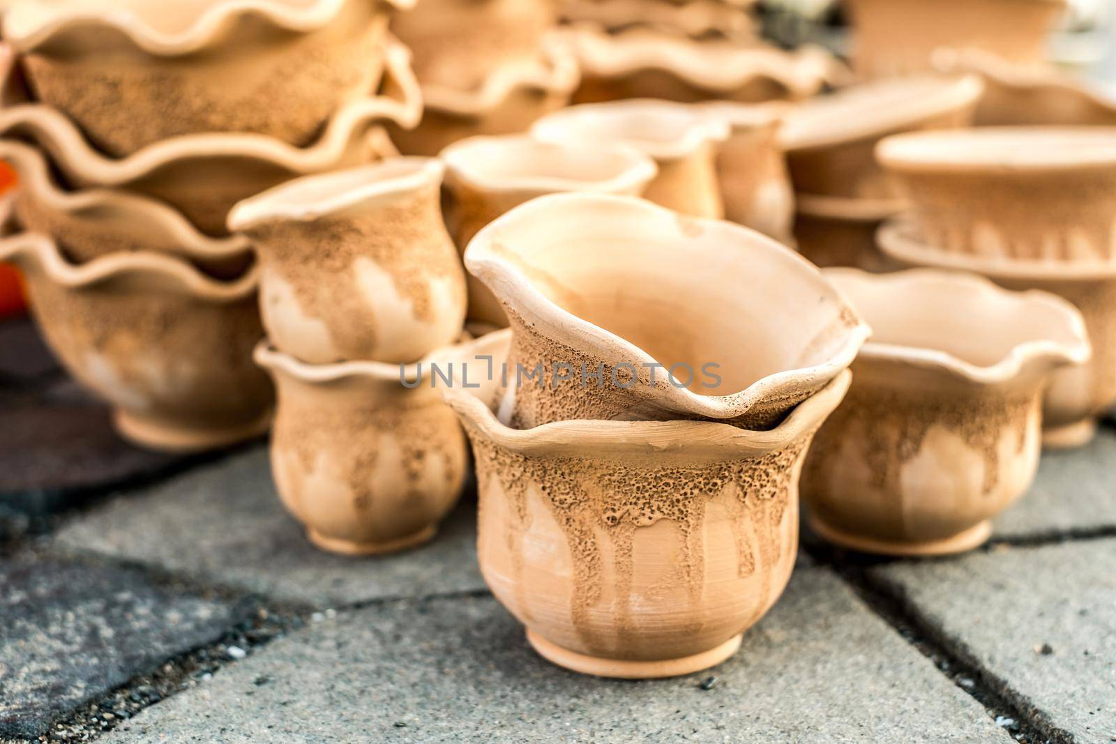 Sibiu City, Romania - 06 September 2020. Traditional Romanian handmade ceramics market at the potters fair from Sibiu, Romania by Roberto