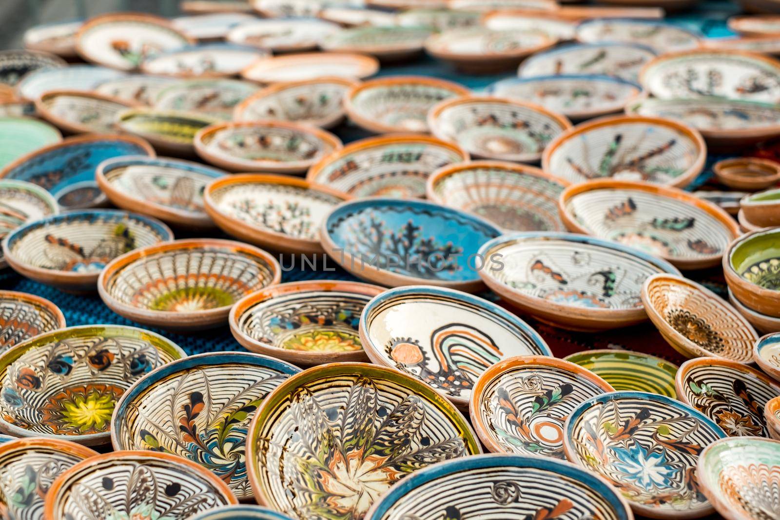 Sibiu City, Romania - 06 September 2020. Traditional Romanian handmade ceramics market at the potters fair from Sibiu, Romania by Roberto