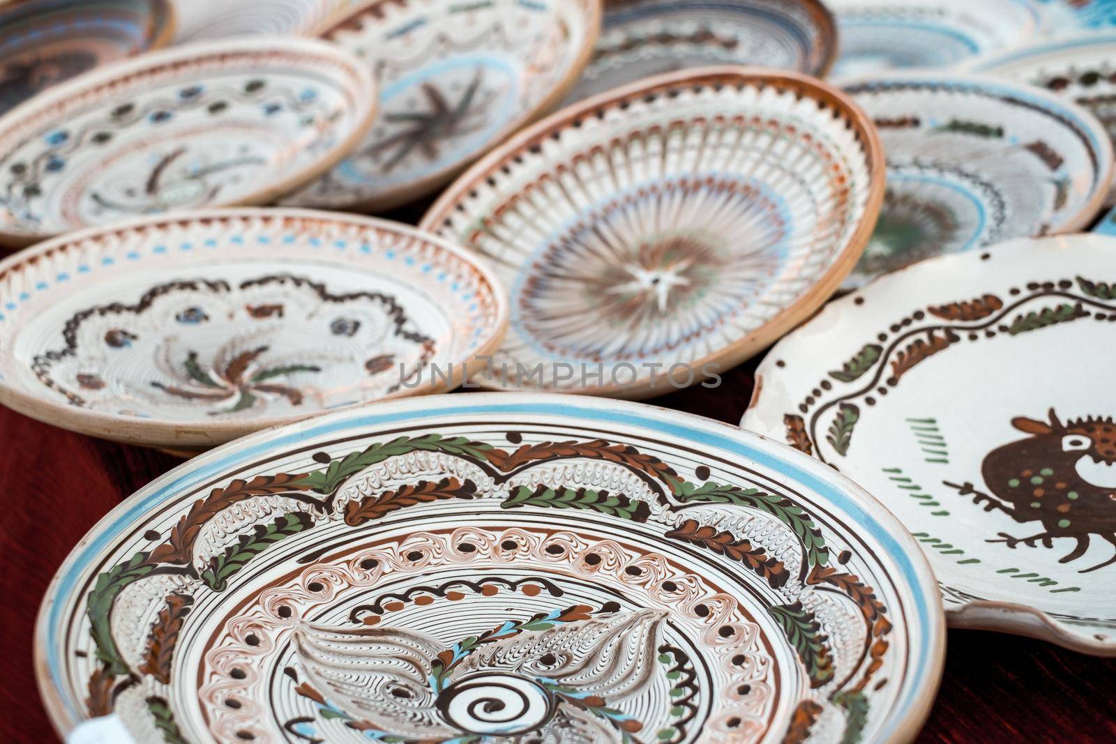 Sibiu City, Romania - 06 September 2020. Traditional Romanian handmade ceramics market at the potters fair from Sibiu, Romania by Roberto