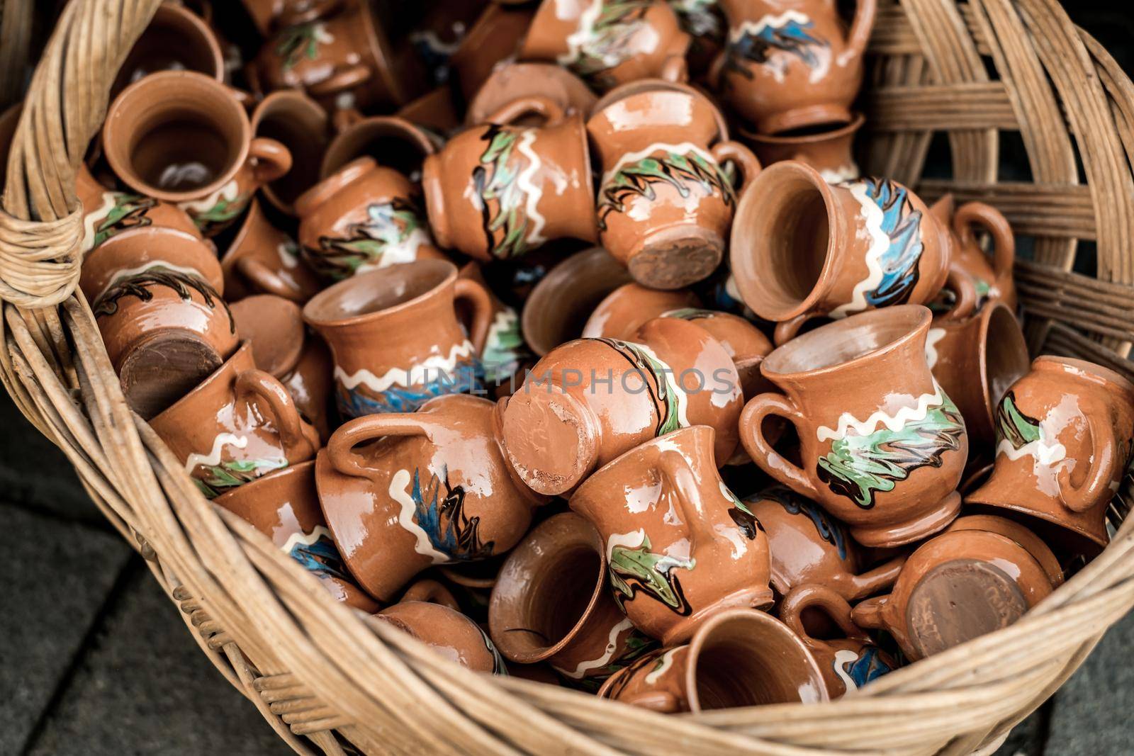 Sibiu City, Romania - 06 September 2020. Traditional Romanian handmade ceramics market at the potters fair from Sibiu, Romania by Roberto