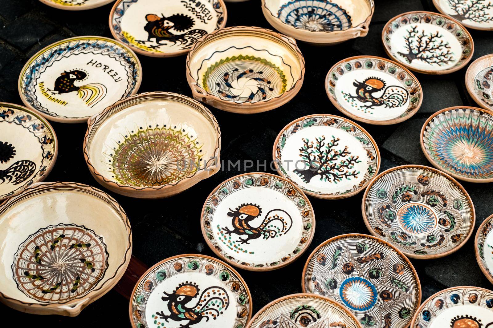 Sibiu City, Romania - 06 September 2020. Traditional Romanian handmade ceramics market at the potters fair from Sibiu, Romania by Roberto